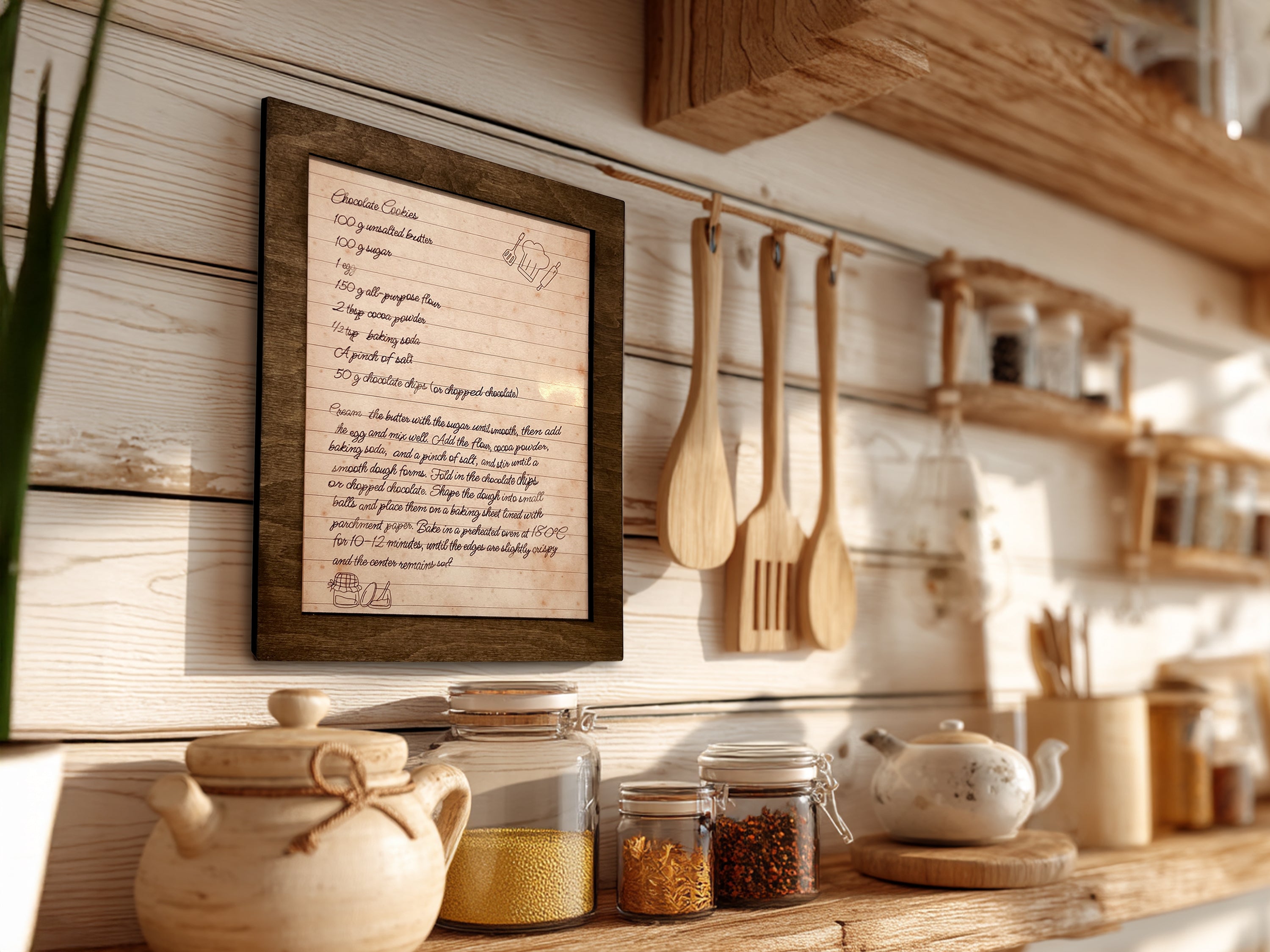 Handwritten Recipe Print Frame – Custom Grandma's Recipe for Gift