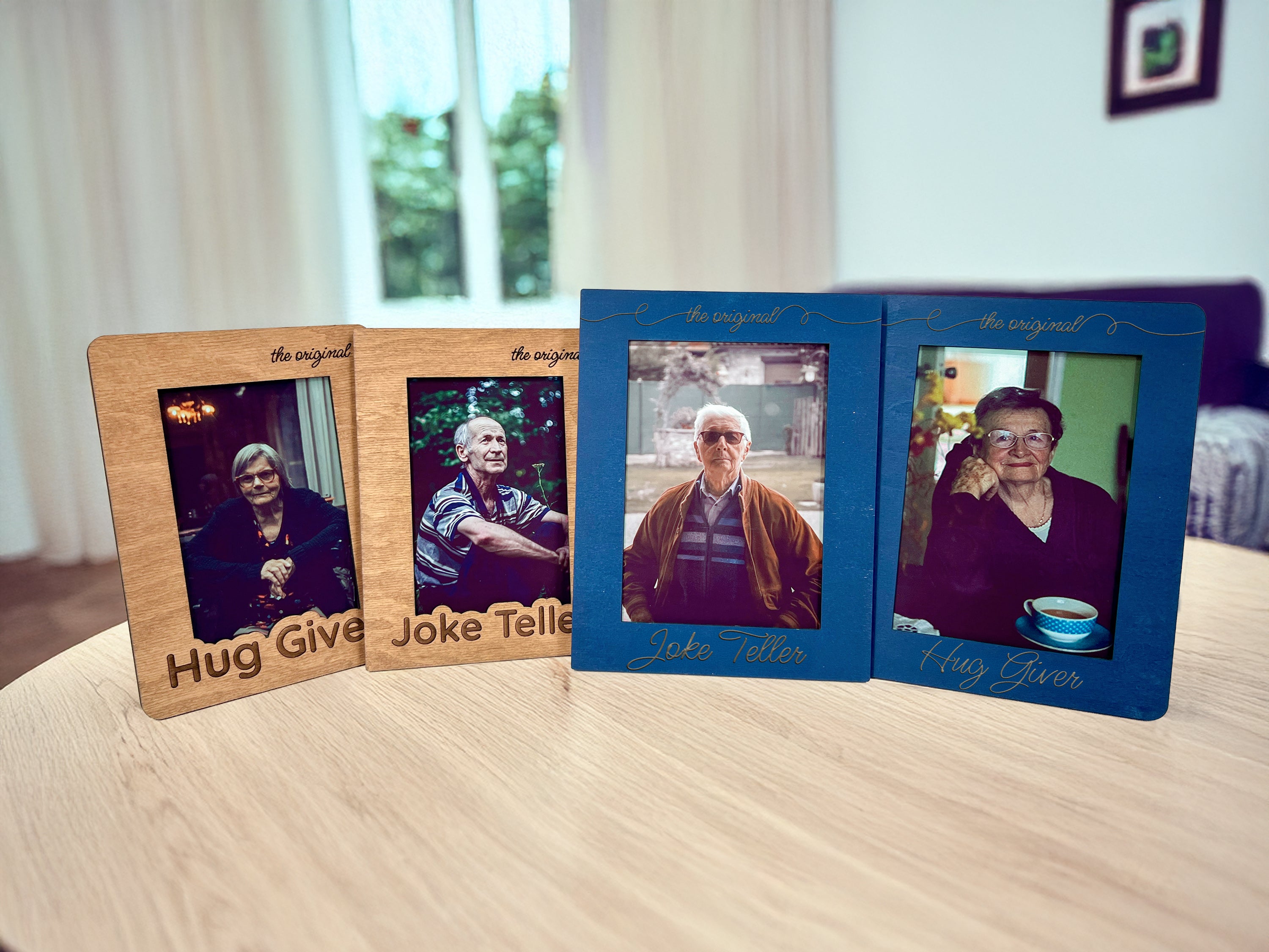 Engraved Picture Frame Set for Grandma & Grandpa: Custom Grandparent Gift