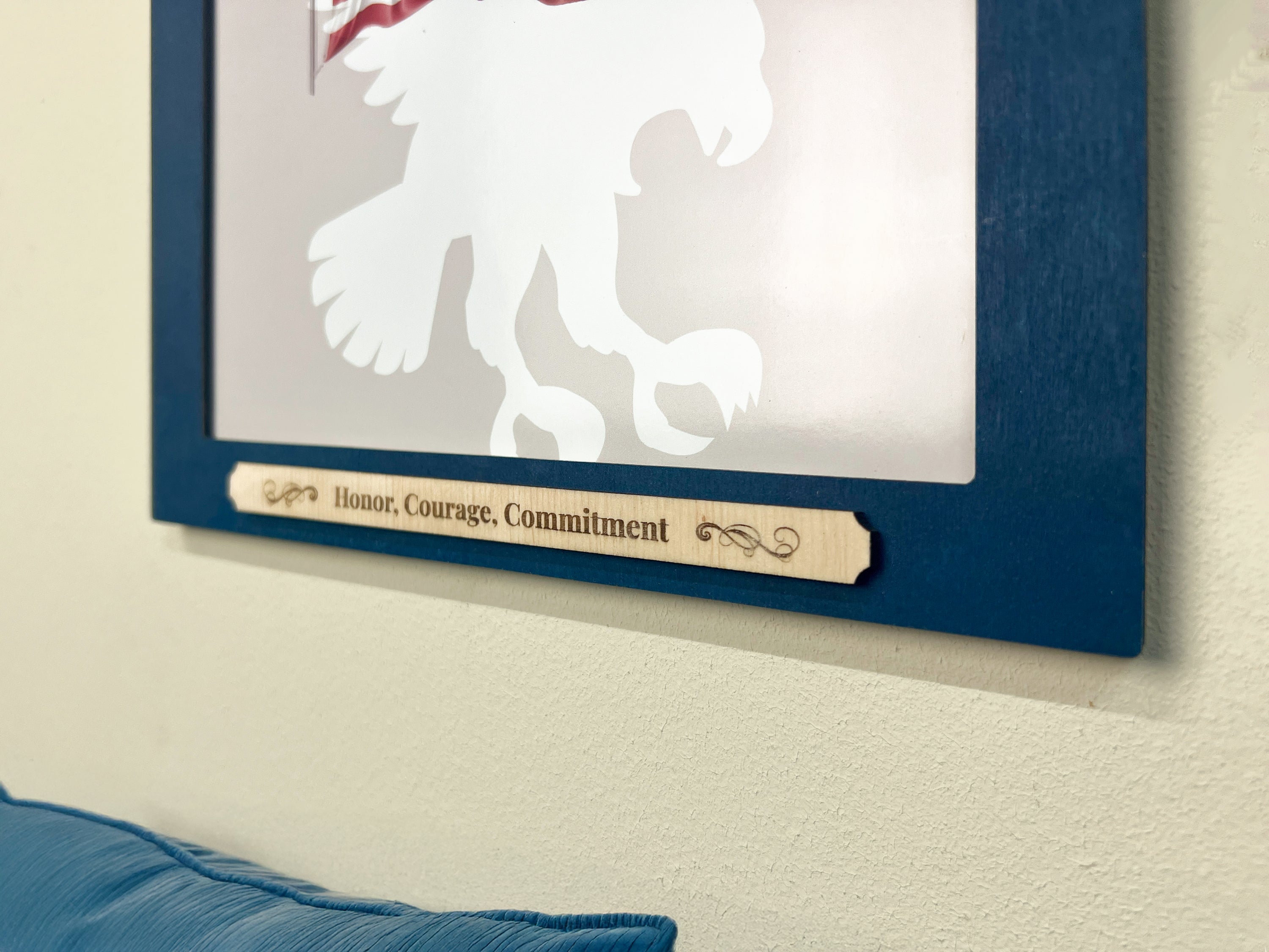 Frame with USA Flag Poster - New US Citizen Gift