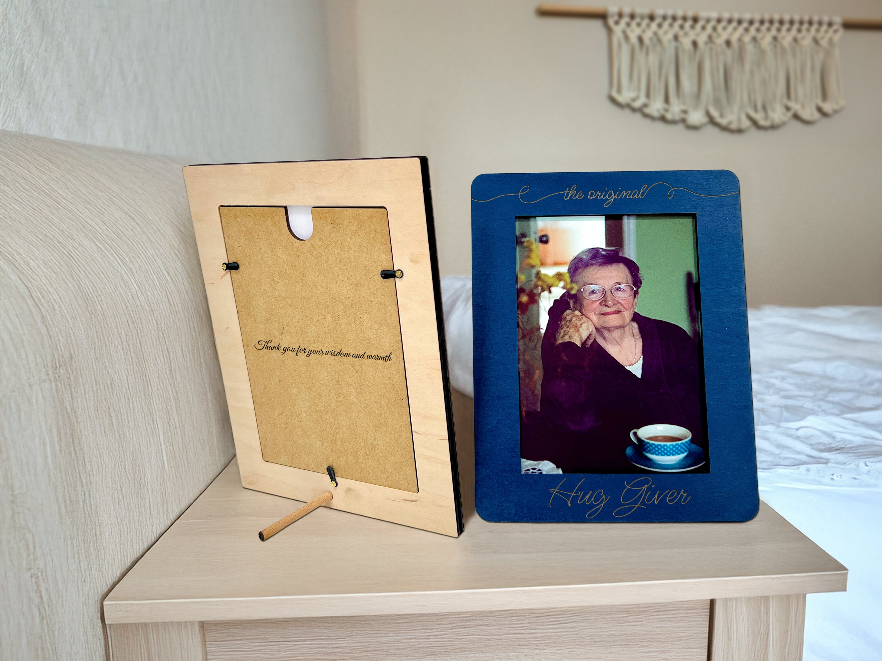 Engraved Picture Frame Set for Grandma & Grandpa: Custom Grandparent Gift