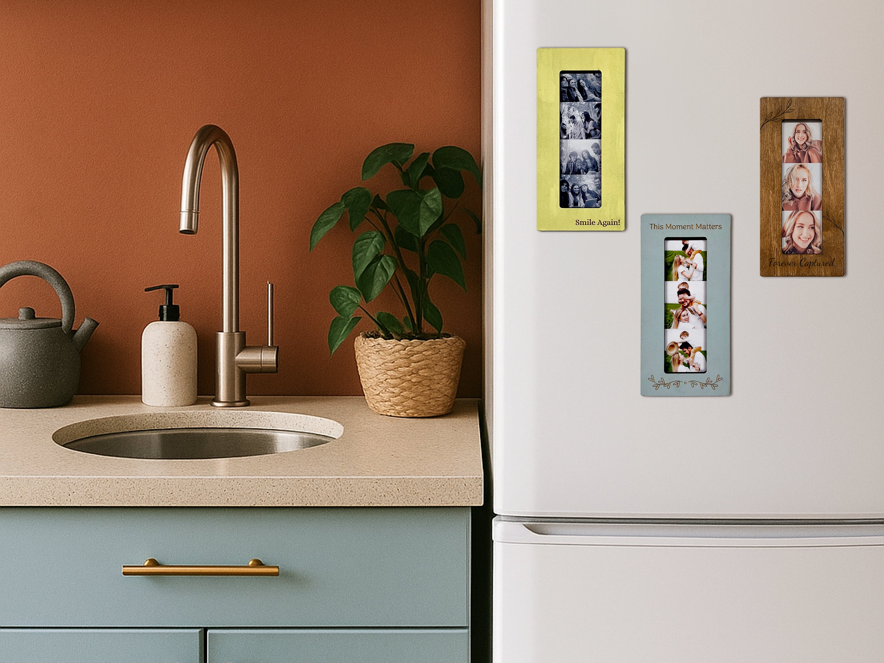 Photo Booth Strip Frame | Magnetic 2x6 Photo Display