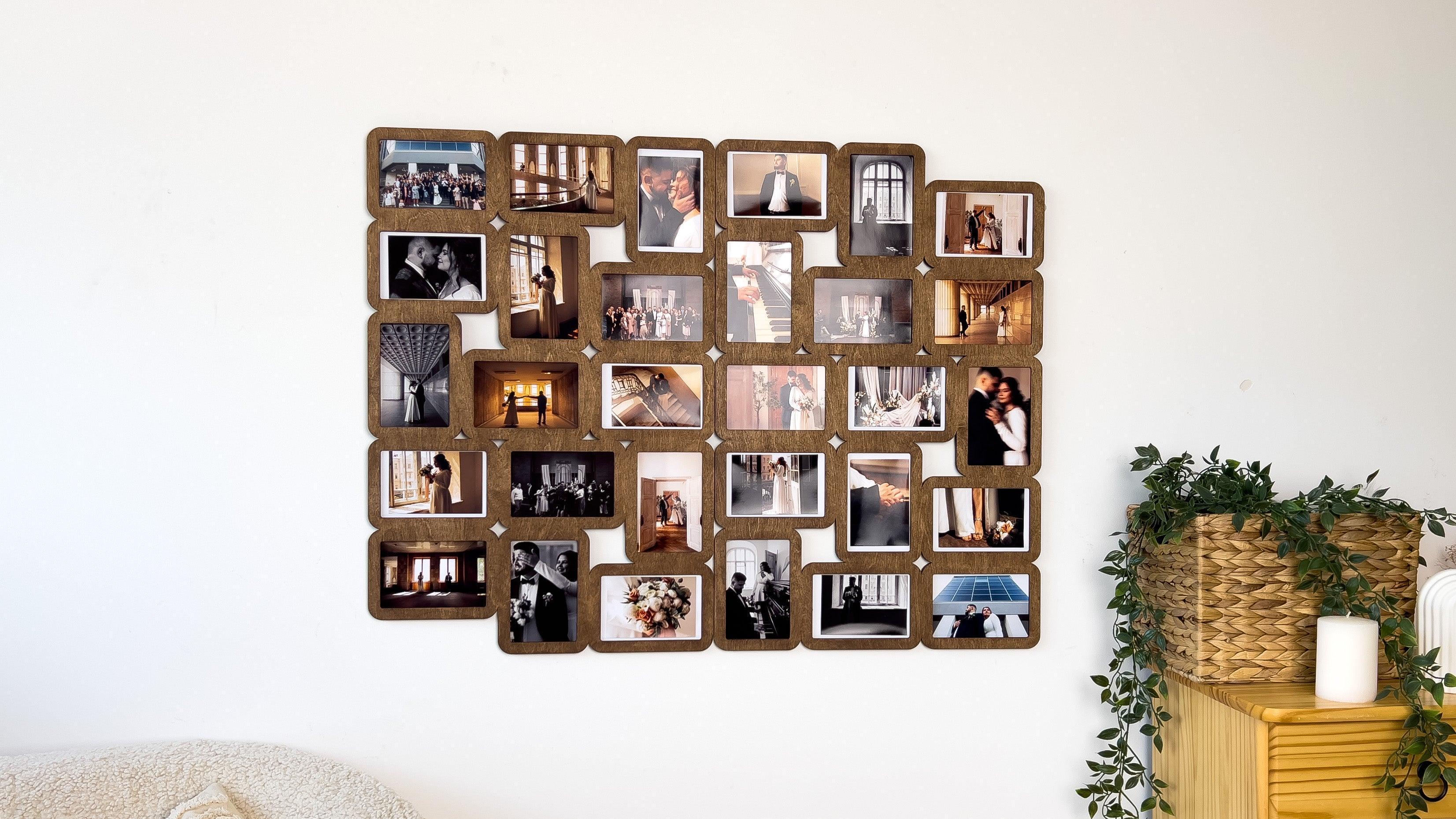 30 Piece Picture Frame Collage | Large wall photo gallery | Family photo frame - The Frame Depot