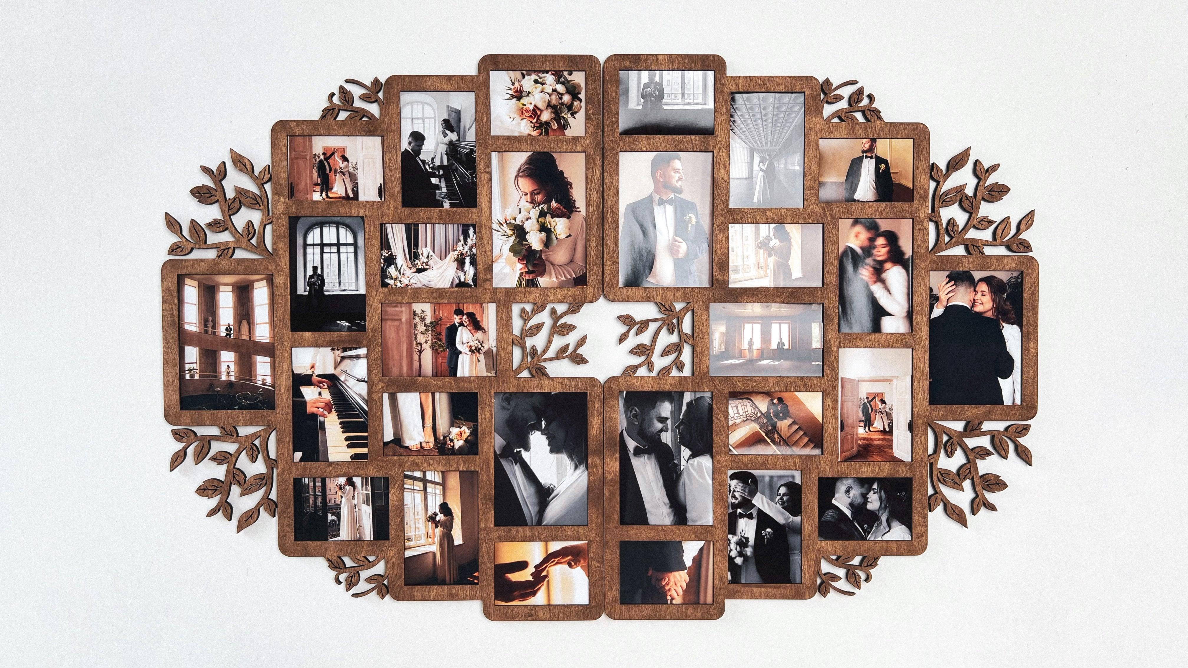 Split Picture Collage | Family Tree Wall Art | Custom Photo Frame Gallery - The Frame Depot
