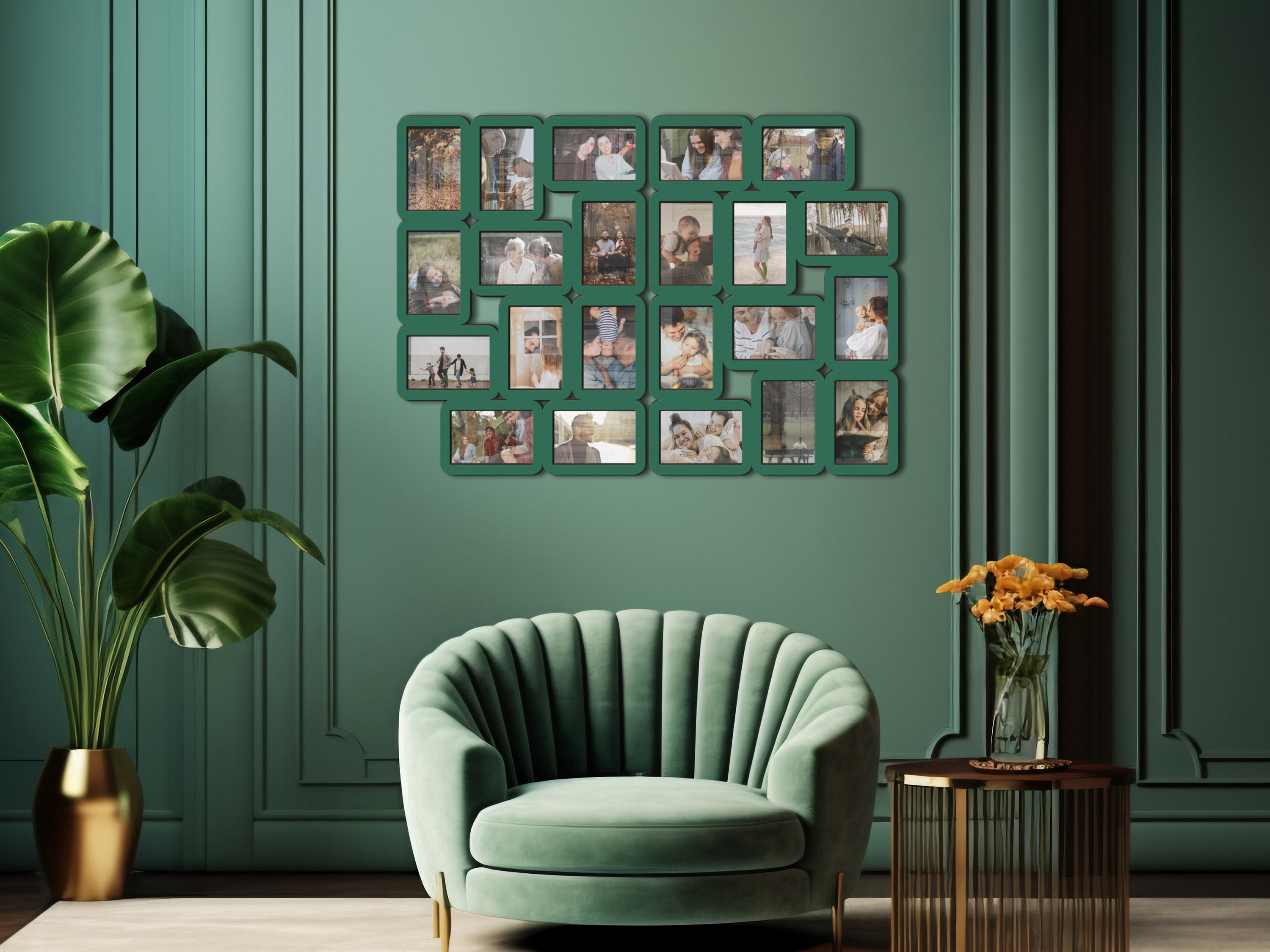 30 Piece Picture Frame Collage | Large wall photo gallery | Family photo frame