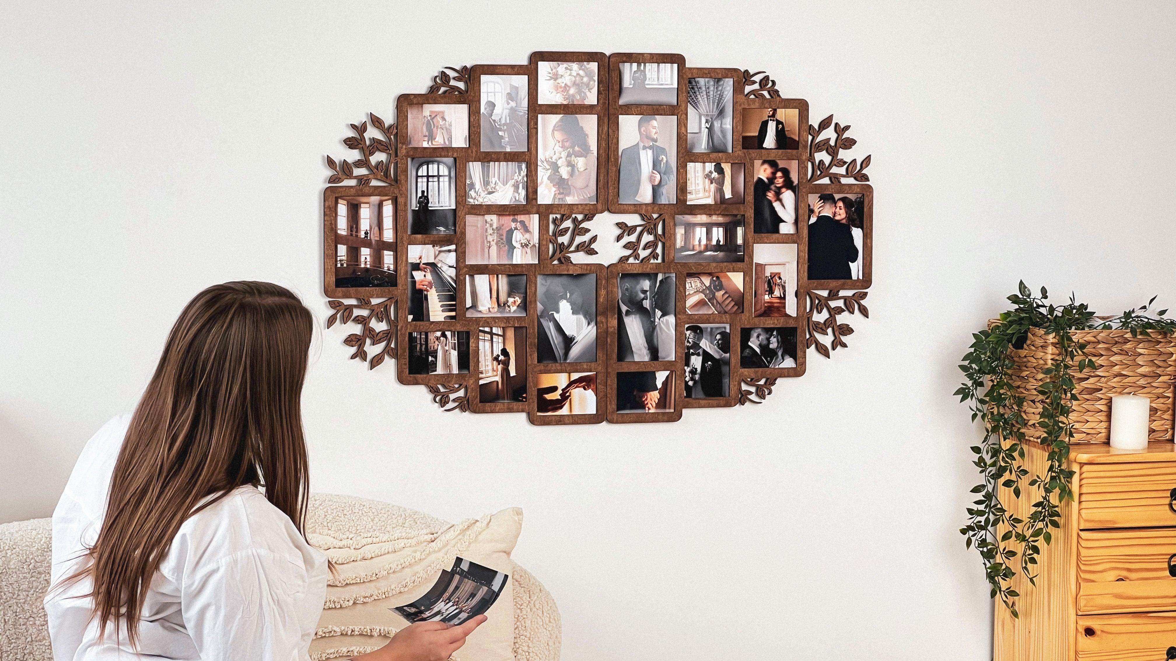 Split Picture Collage | Family Tree Wall Art | Custom Photo Frame Gallery - The Frame Depot