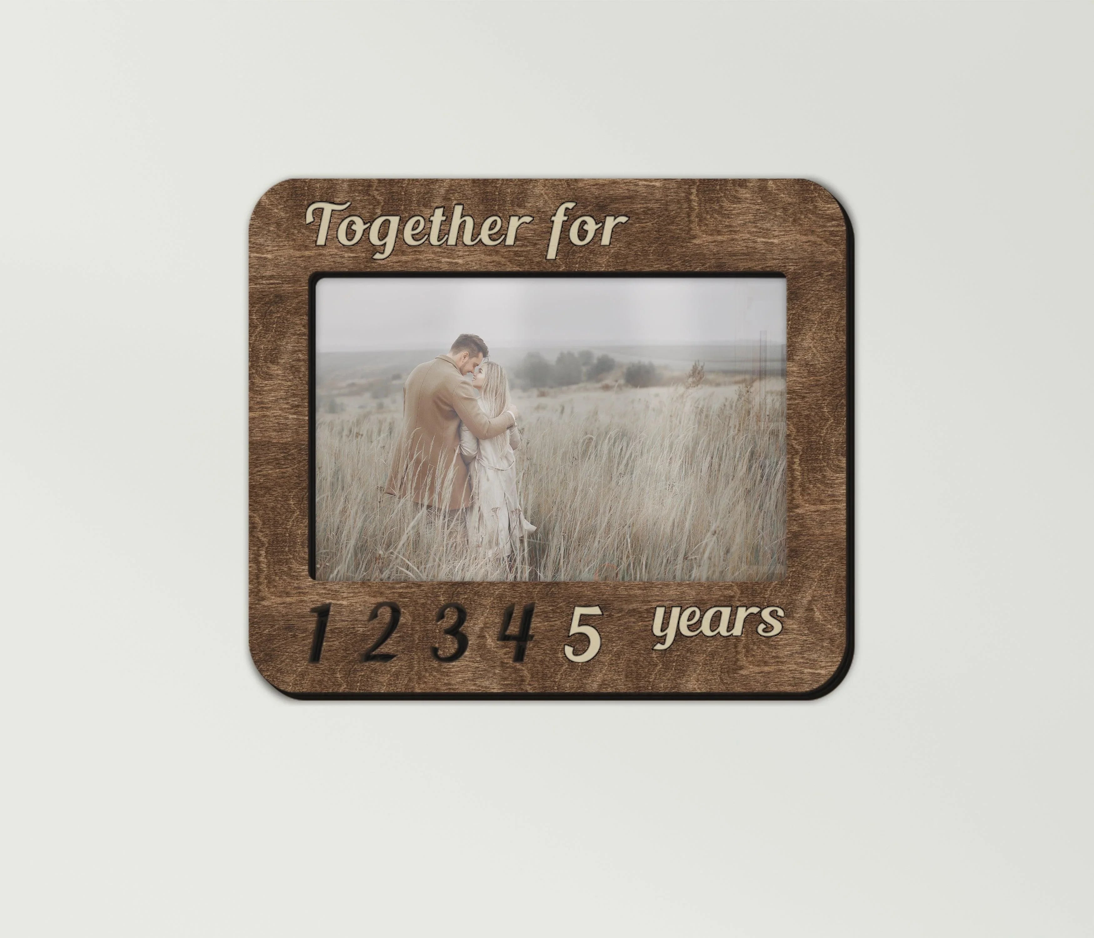 Couple Milestone Photo Frame | Together for 5 years - The Frame Depot