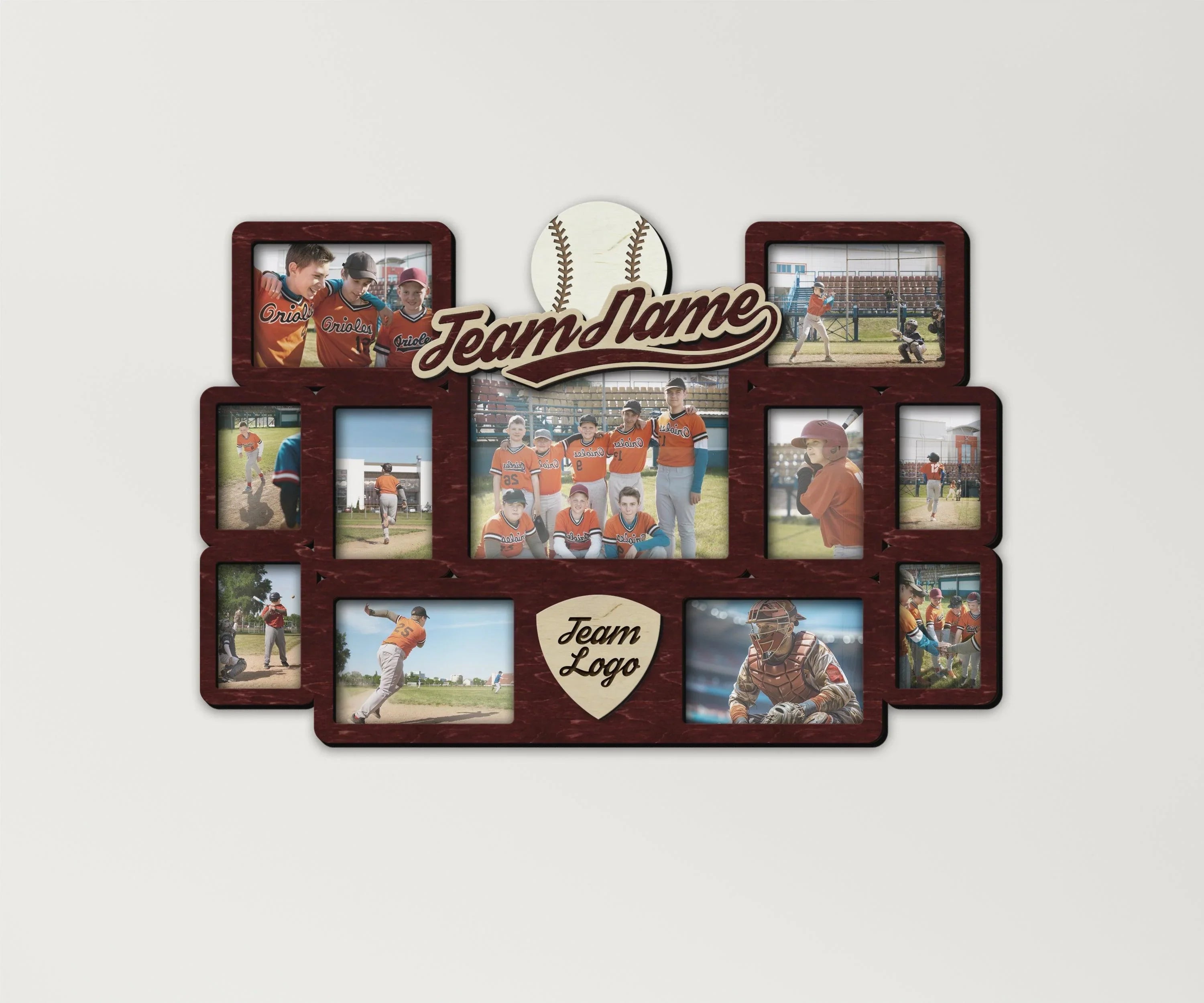 Baseball picture collage | Highschool sport team display | Boys room - The Frame Depot