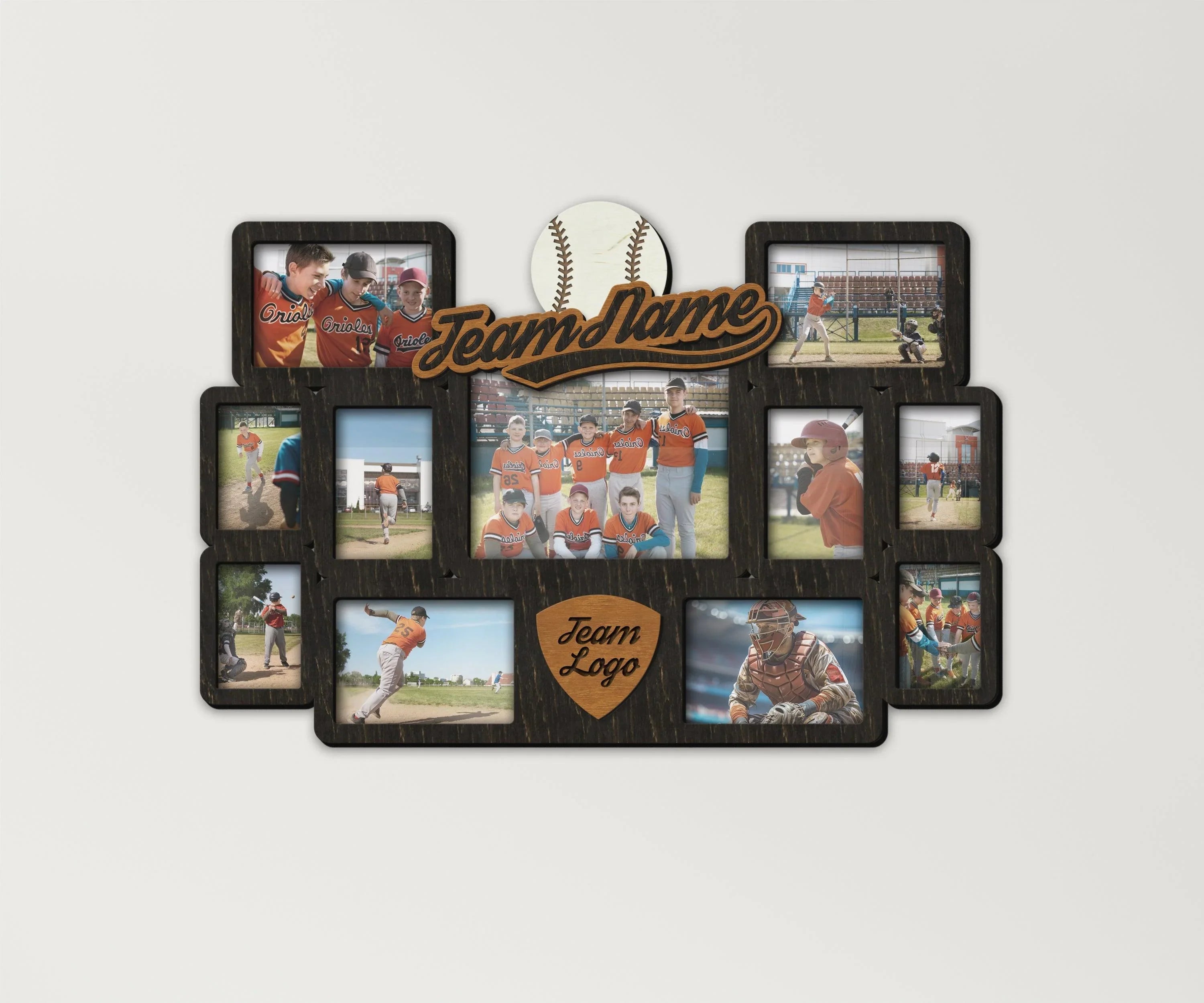 Baseball picture collage | Highschool sport team display | Boys room - The Frame Depot
