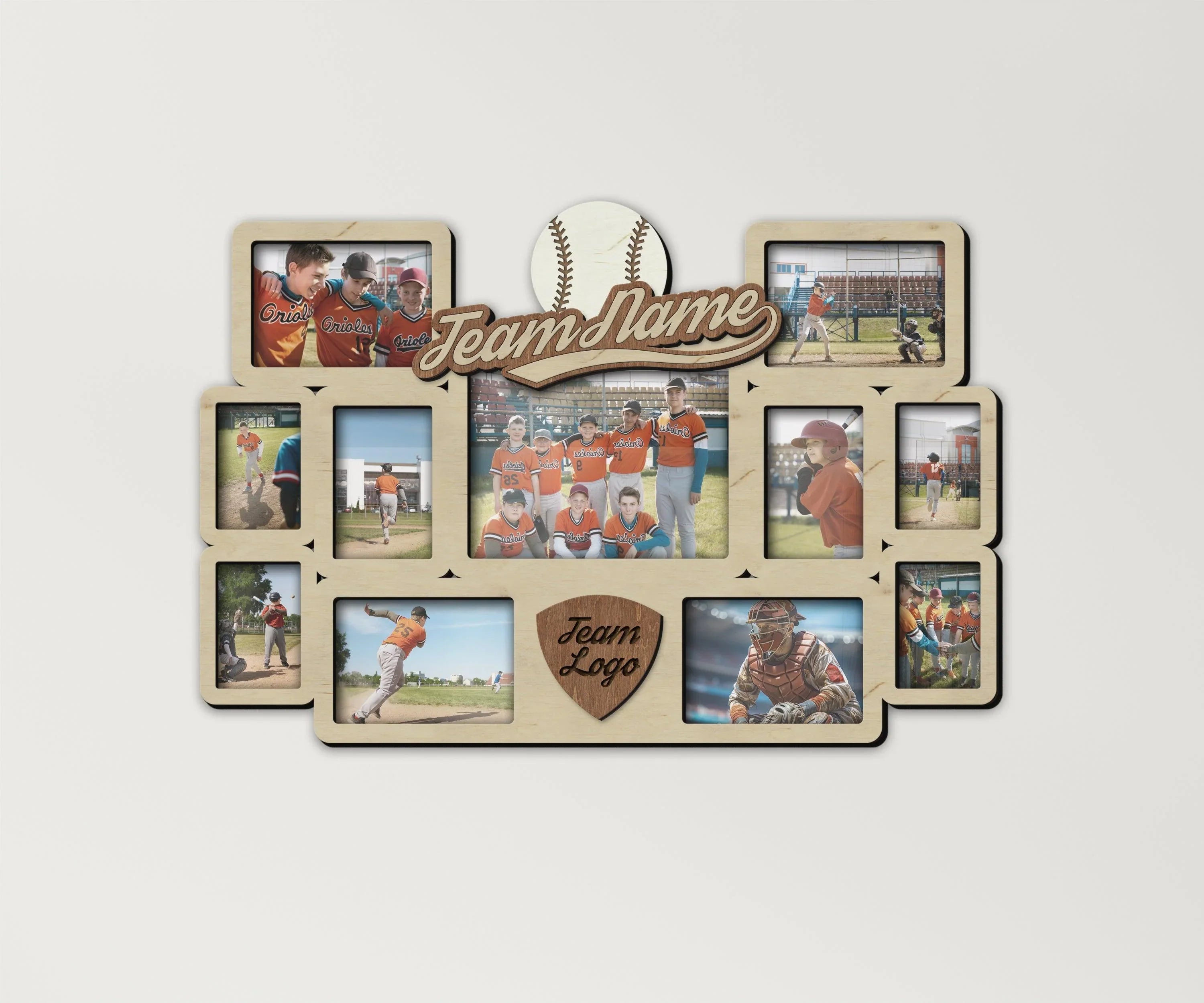 Baseball picture collage | Highschool sport team display | Boys room - The Frame Depot