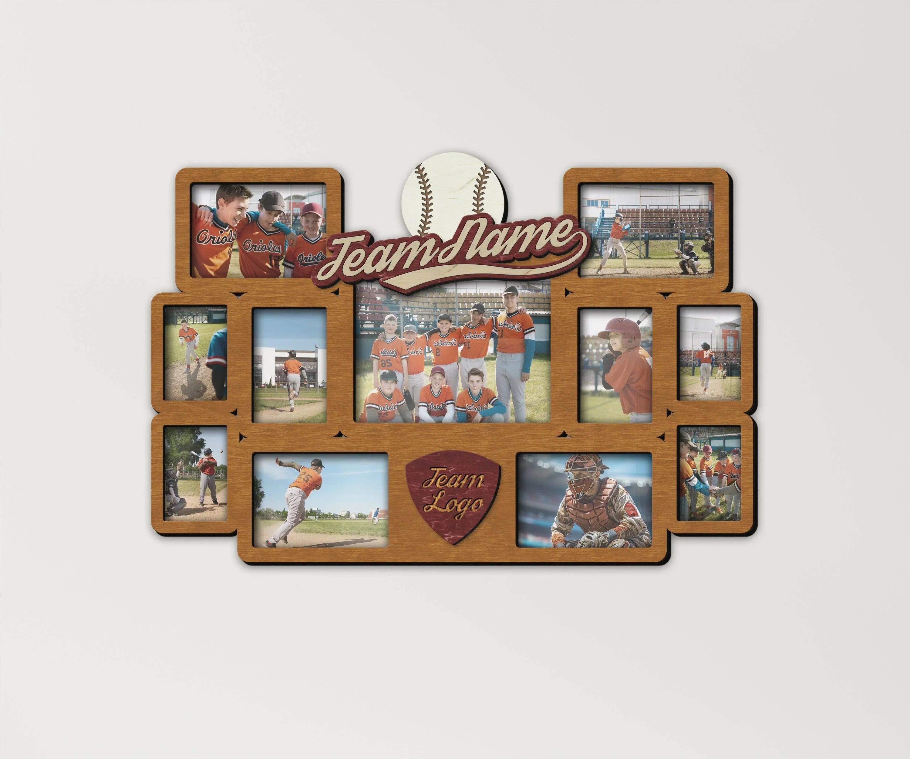 Baseball picture collage | Highschool sport team display | Boys room - The Frame Depot