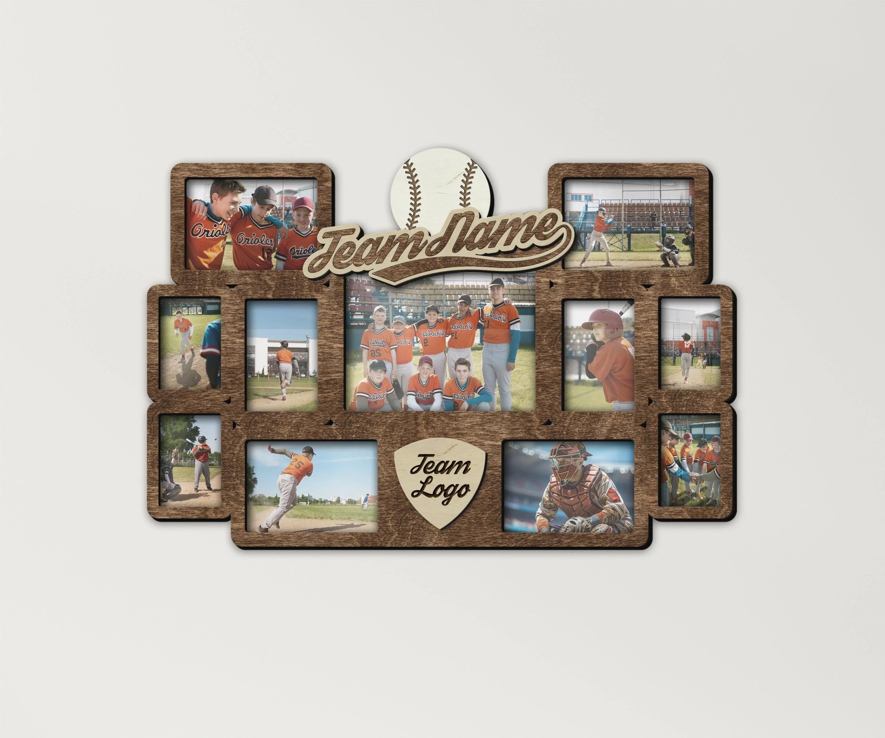 Baseball picture collage | Highschool sport team display | Boys room - The Frame Depot