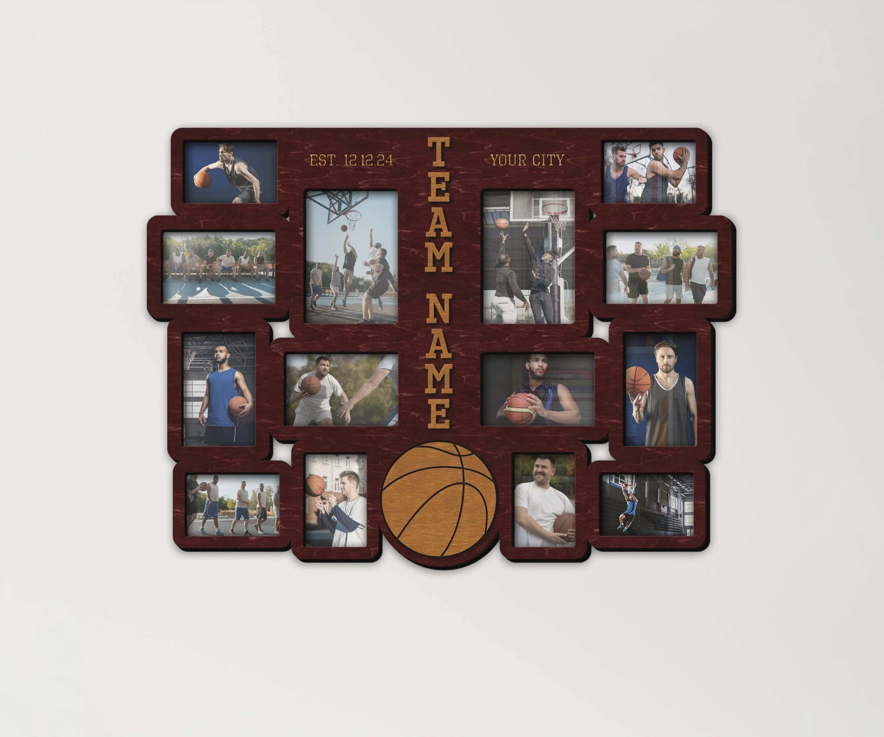 Basketball picture collage | Highschool sport team display | Boys room - The Frame Depot