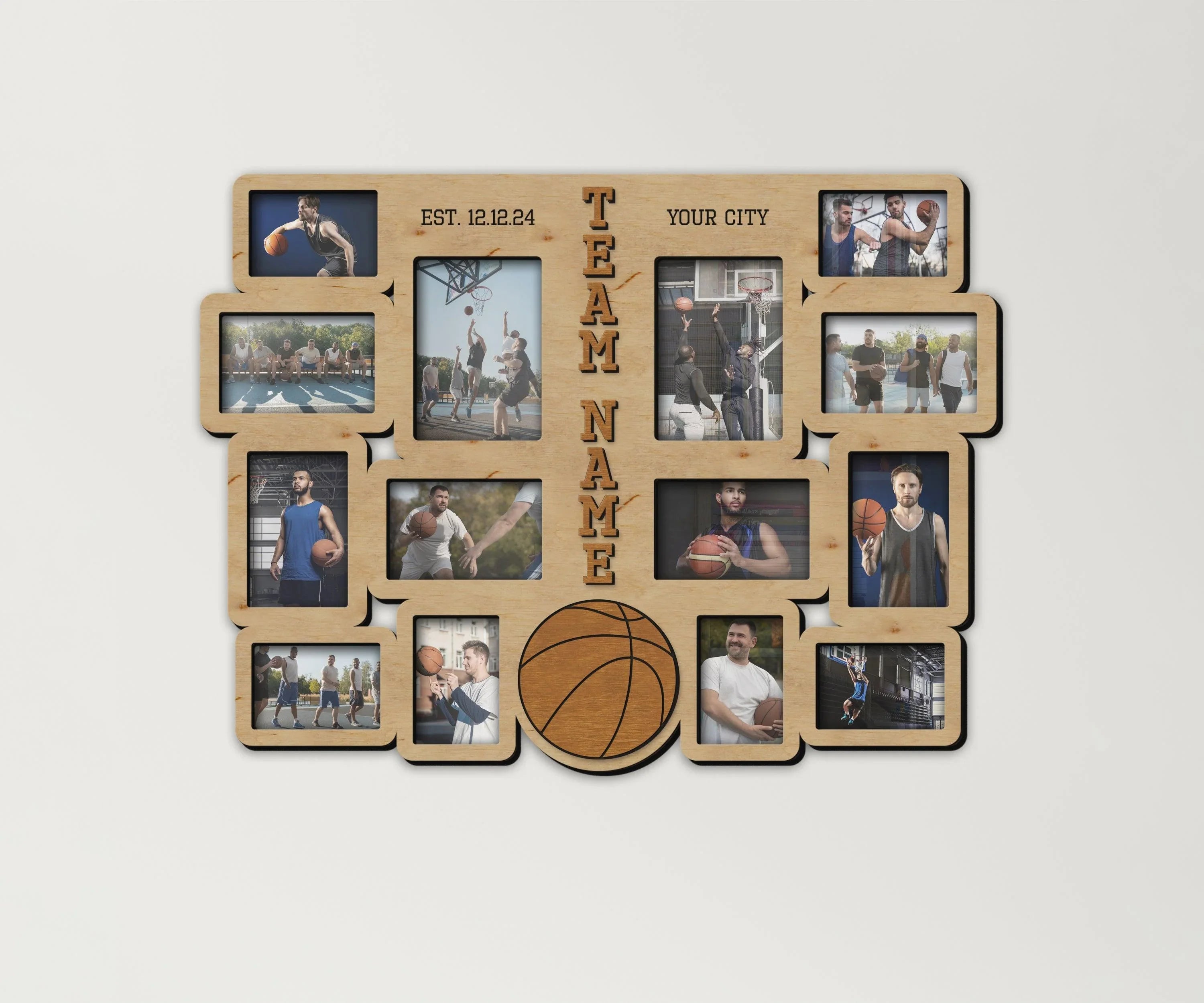 Basketball picture collage | Highschool sport team display | Boys room - The Frame Depot