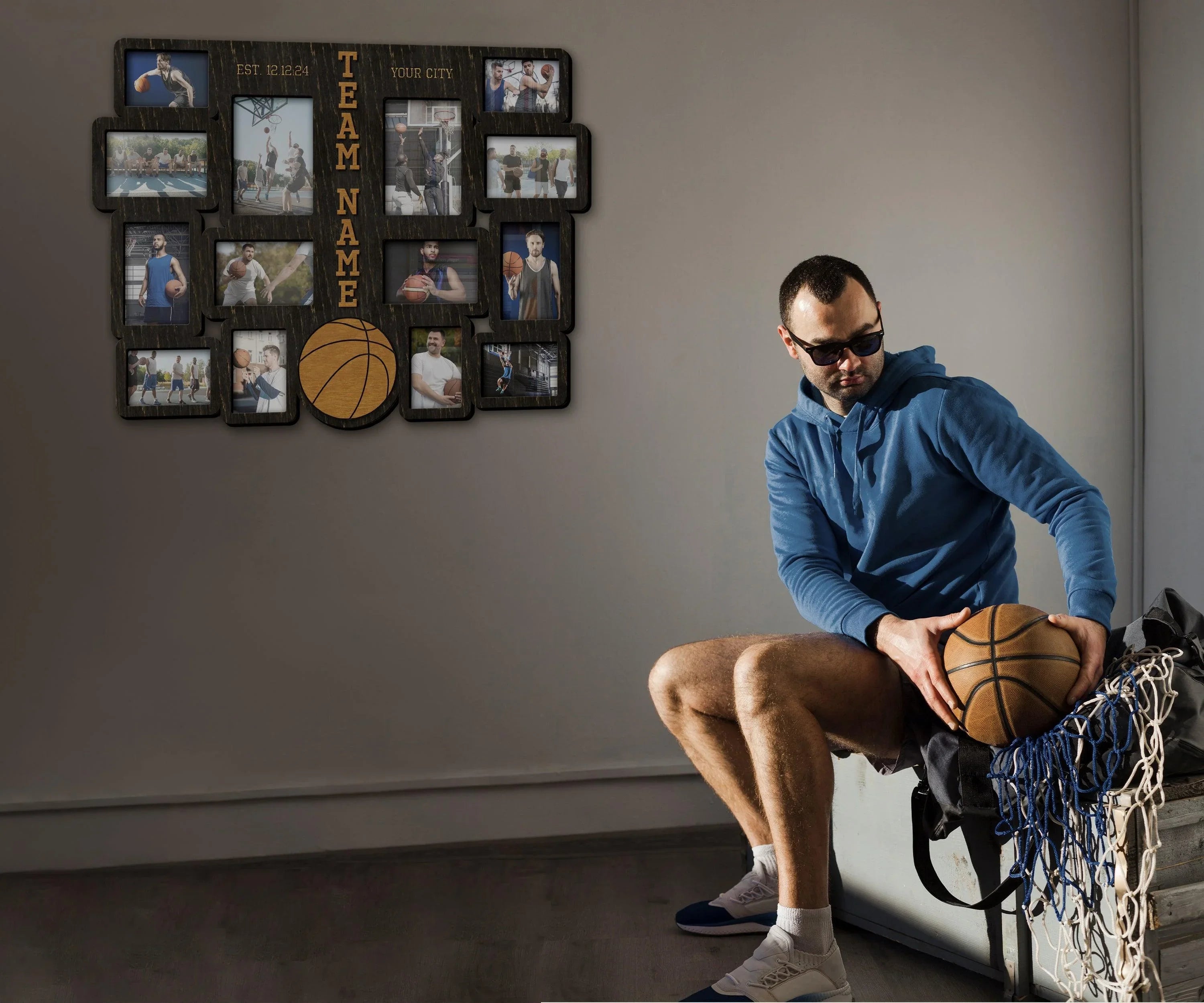 Basketball picture collage | Highschool sport team display | Boys room - The Frame Depot