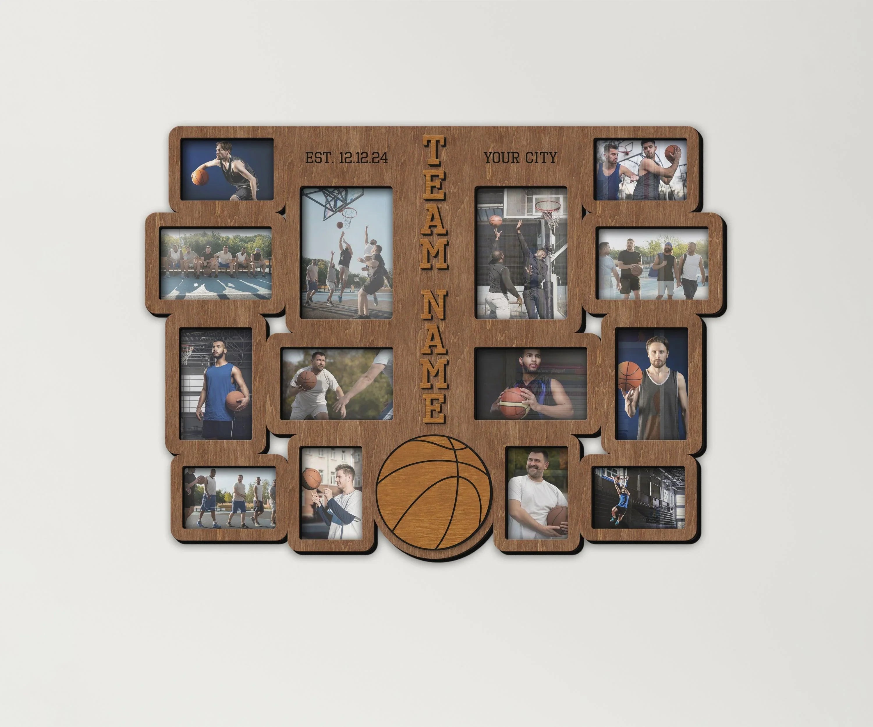 Basketball picture collage | Highschool sport team display | Boys room - The Frame Depot