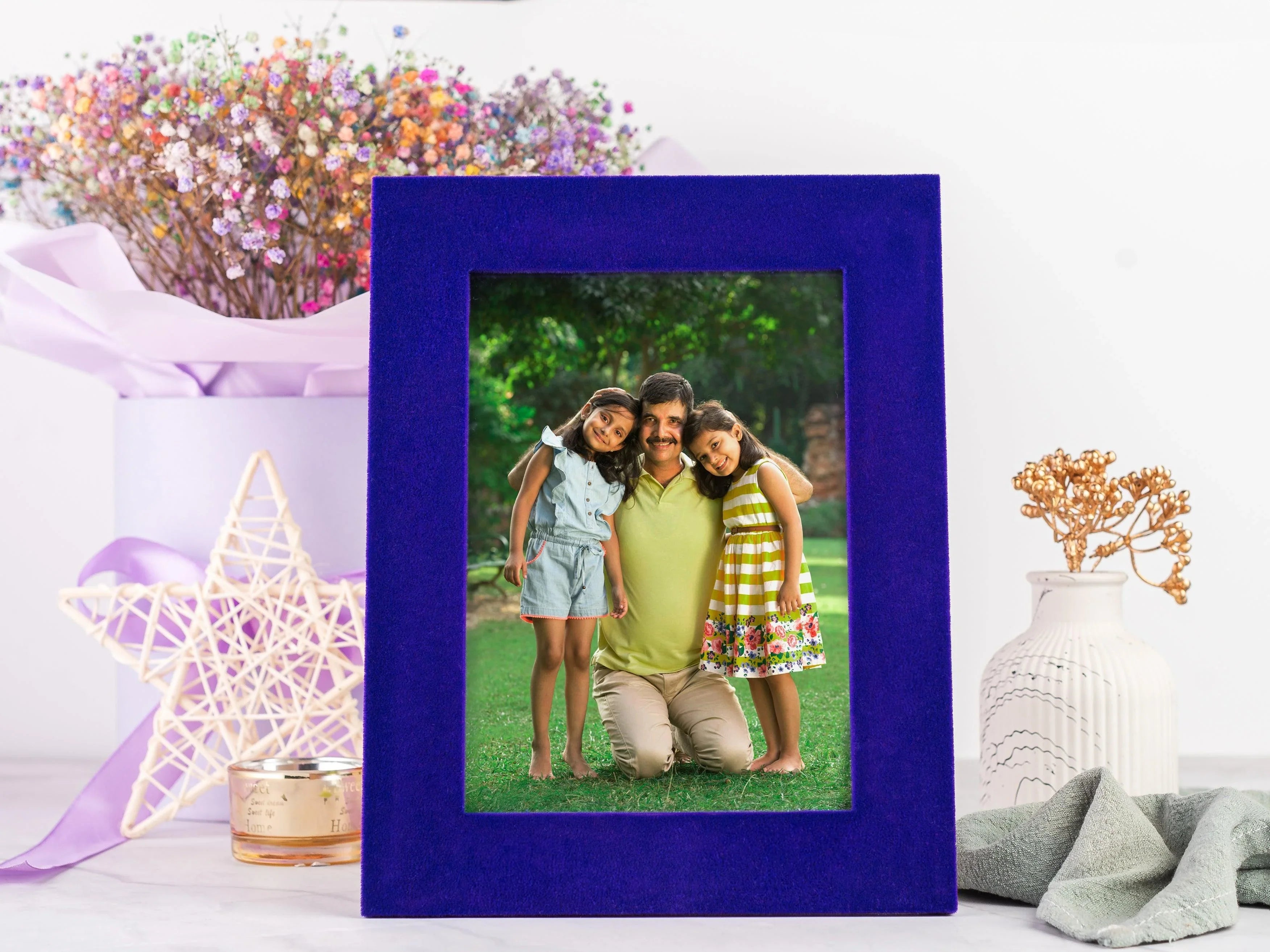 Velvet fabric picture frame | Soft photo frame - The Frame Depot