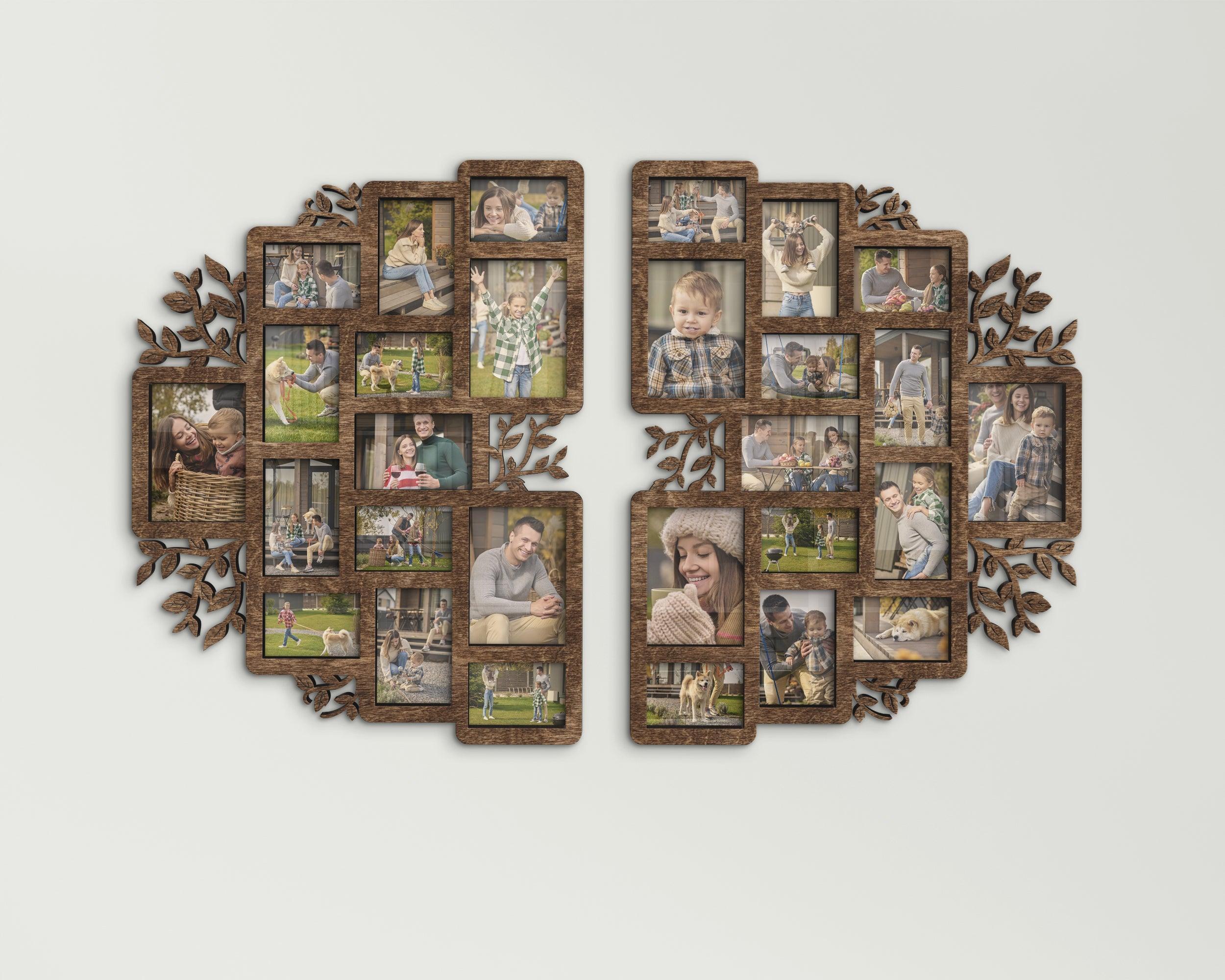Split Picture Collage | Family Tree Wall Art | Custom Photo Frame Gallery - The Frame Depot
