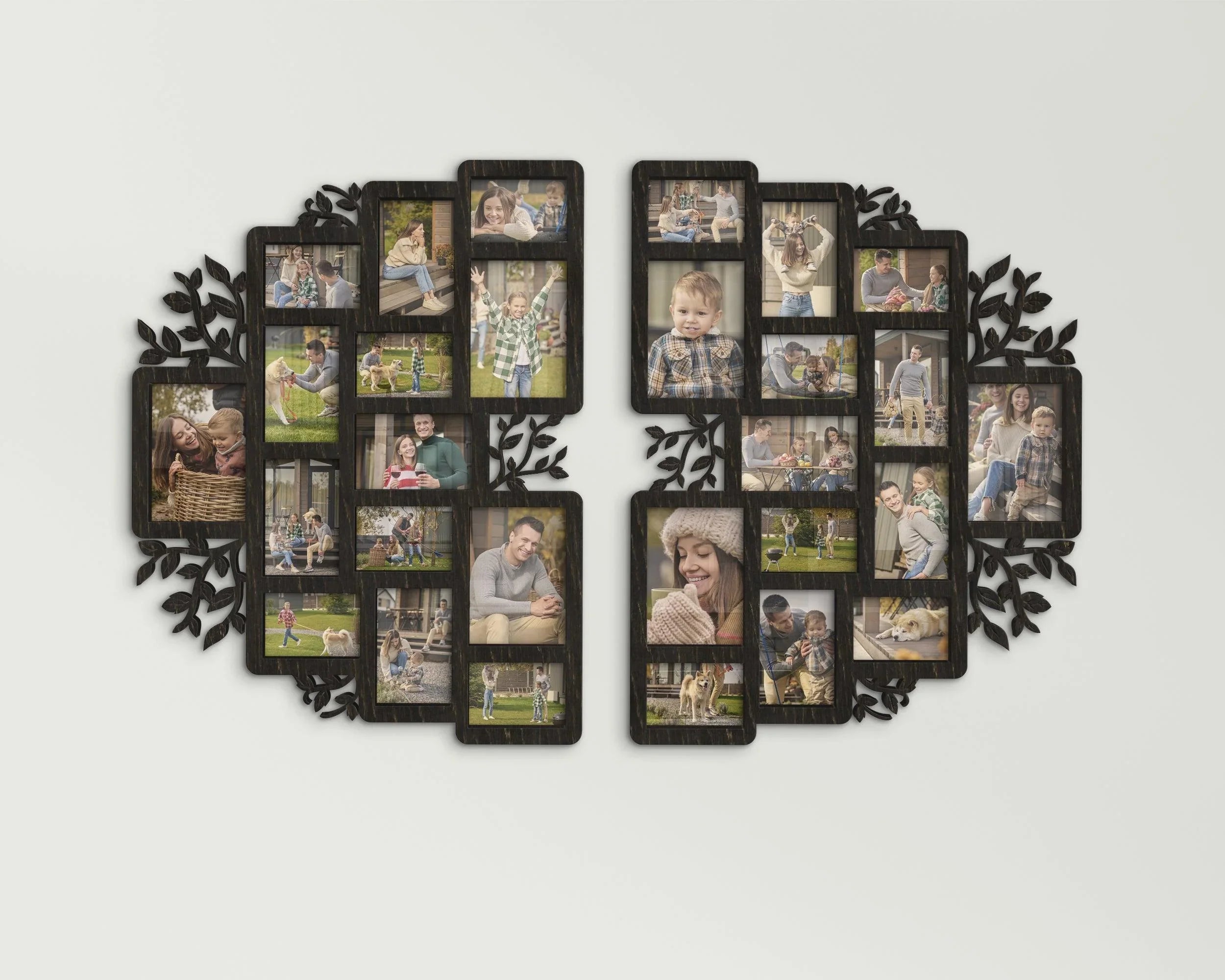 Split Picture Collage | Family Tree Wall Art | Custom Photo Frame Gallery - The Frame Depot