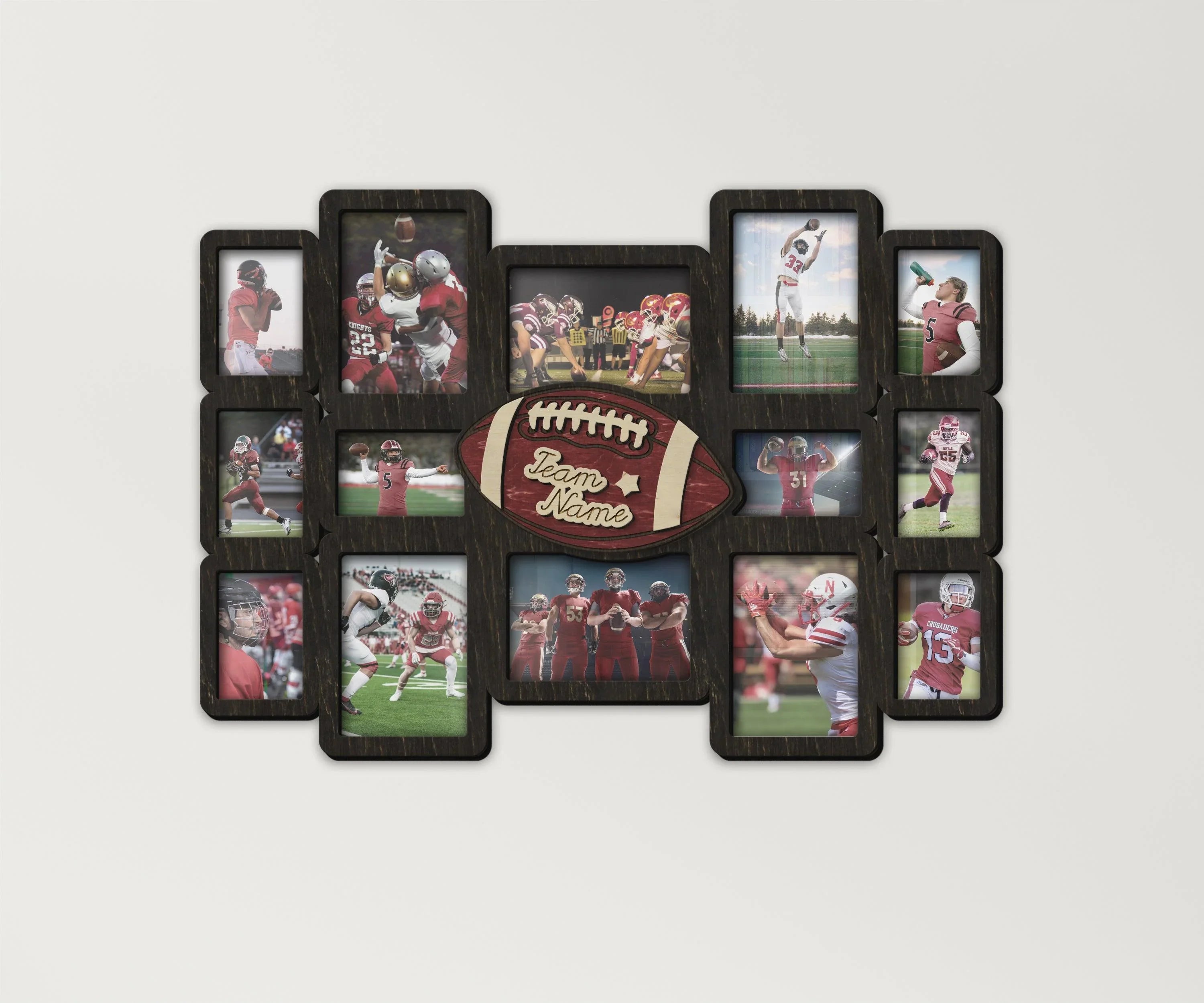 American football picture collage | Highschool sport team display | Boys room - The Frame Depot