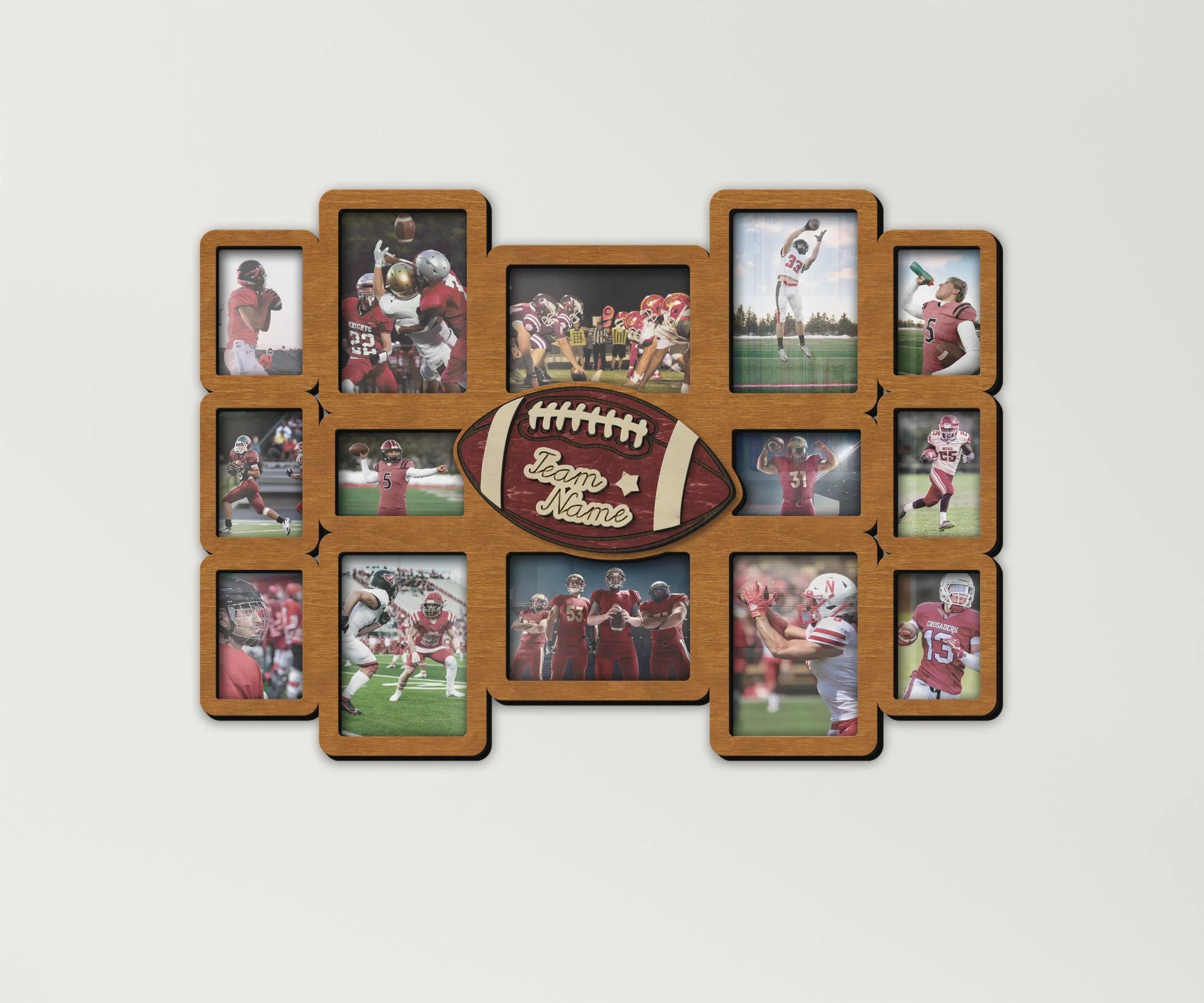 American football picture collage | Highschool sport team display | Boys room - The Frame Depot