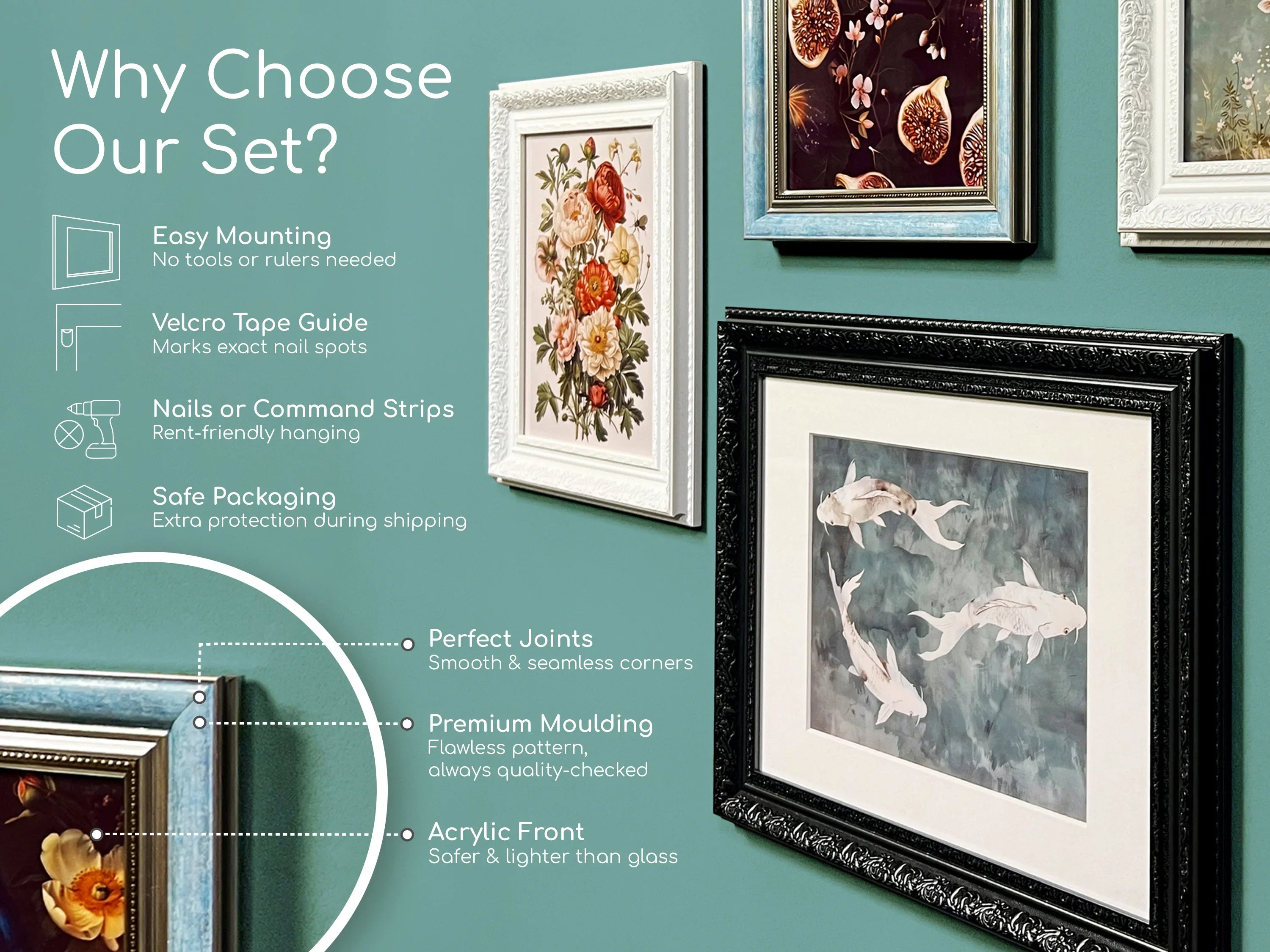 Frosted Vintage Small Set - Gallery Wall Frames