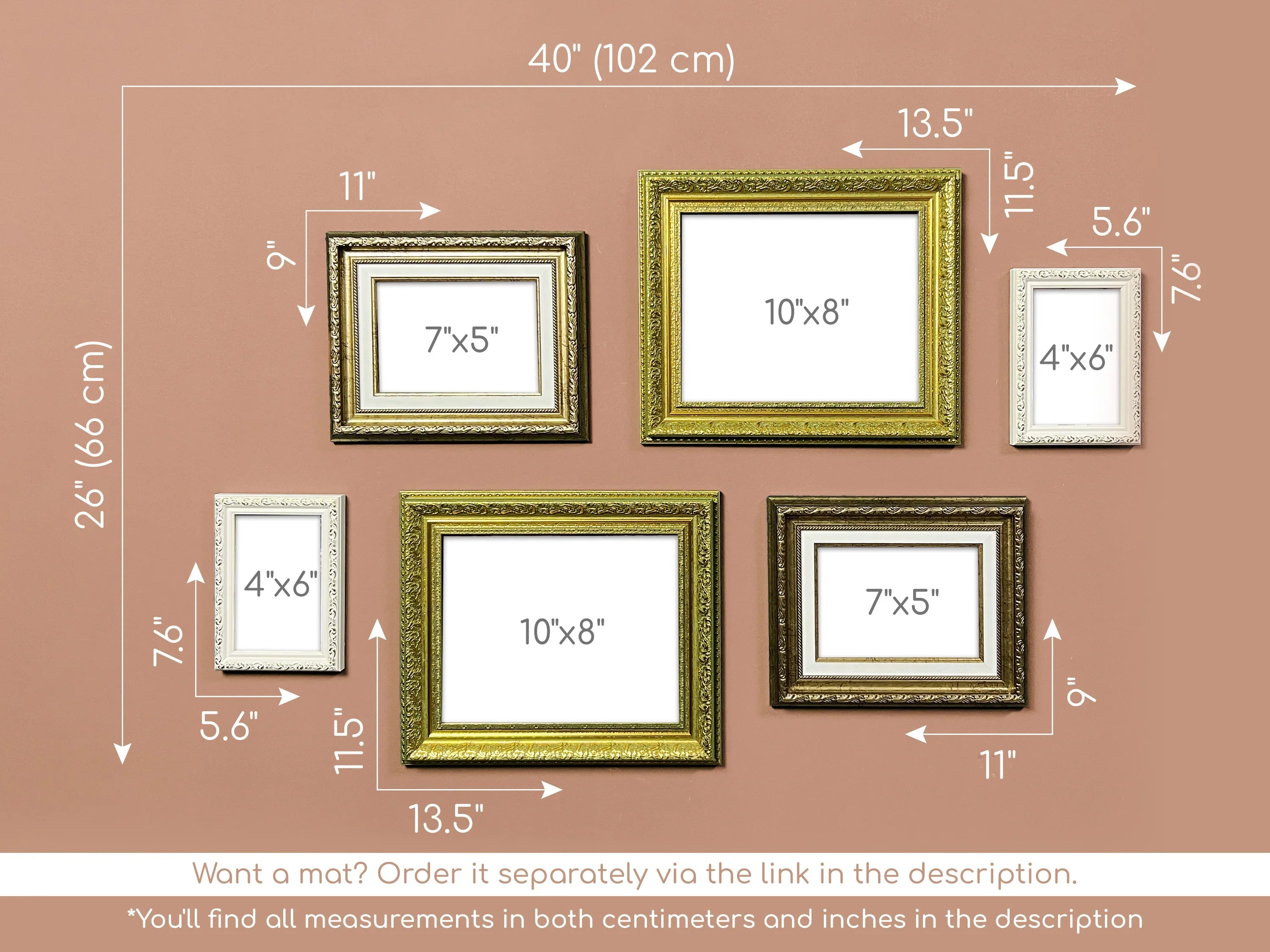 Gilded Vintage Small Set - Gallery Wall Frames