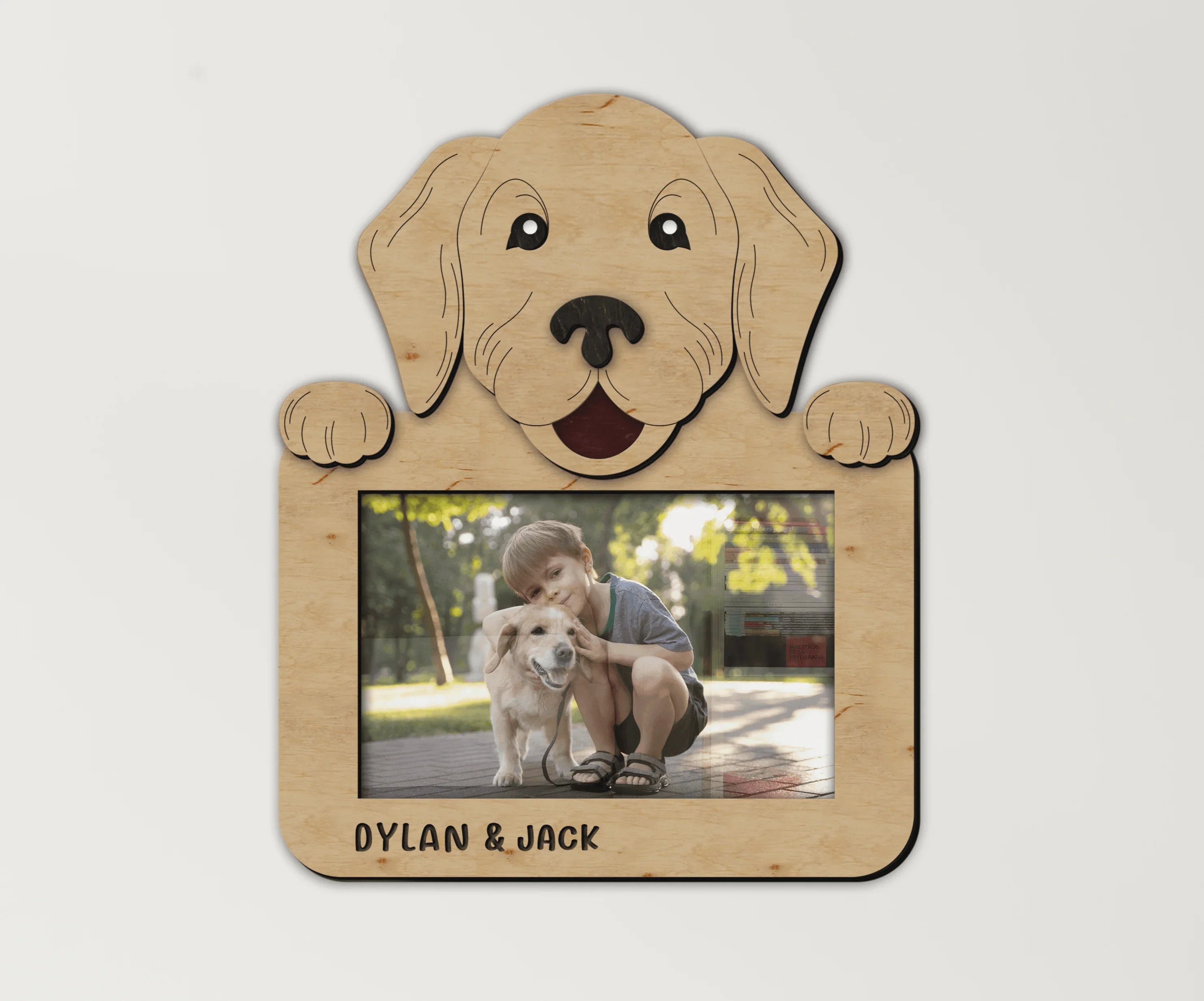 Custom Golden Retriever Frame | Personalized Dog Picture Decor - The Frame Depot