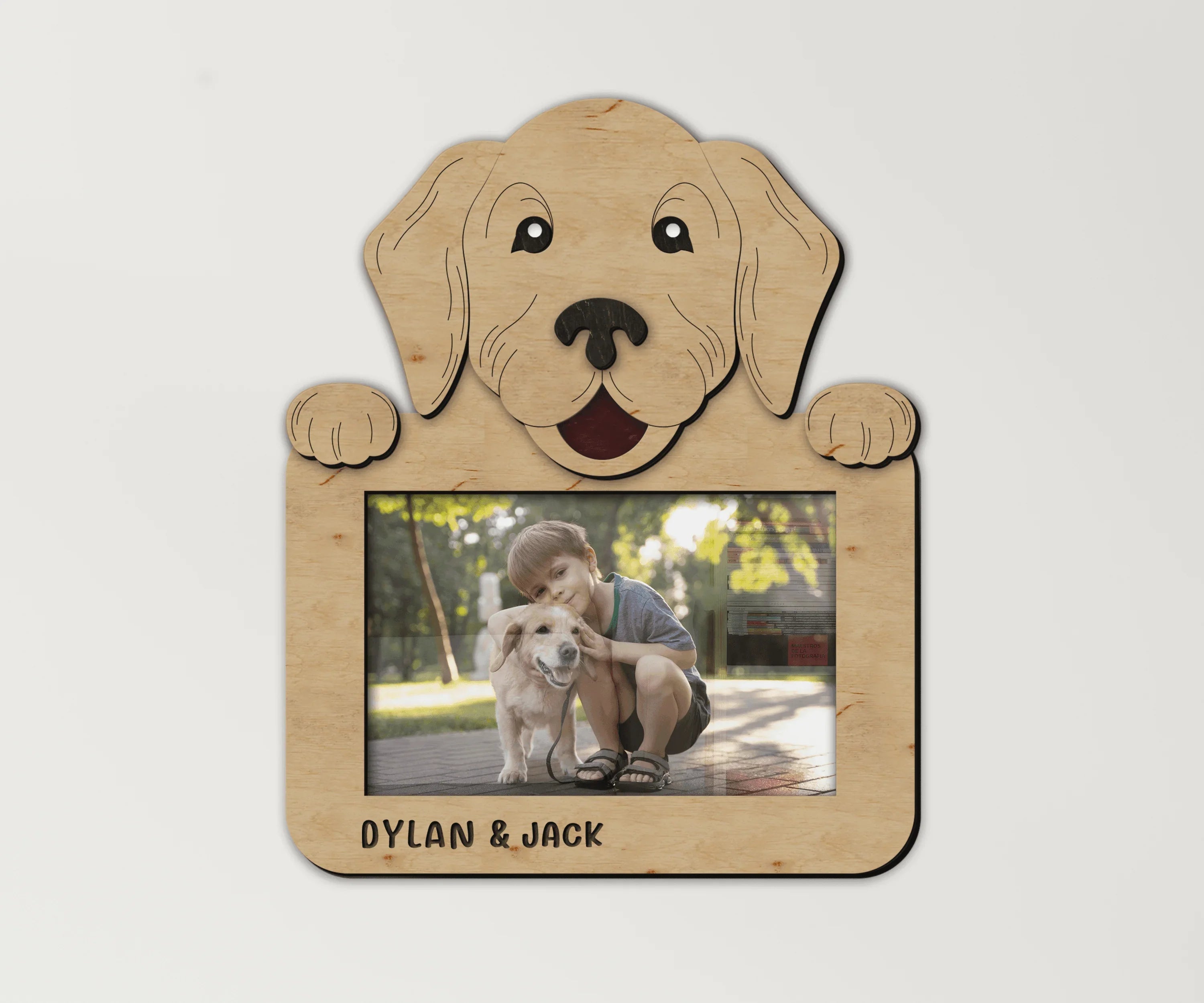 Custom Golden Retriever Frame | Personalized Dog Picture Decor - The Frame Depot