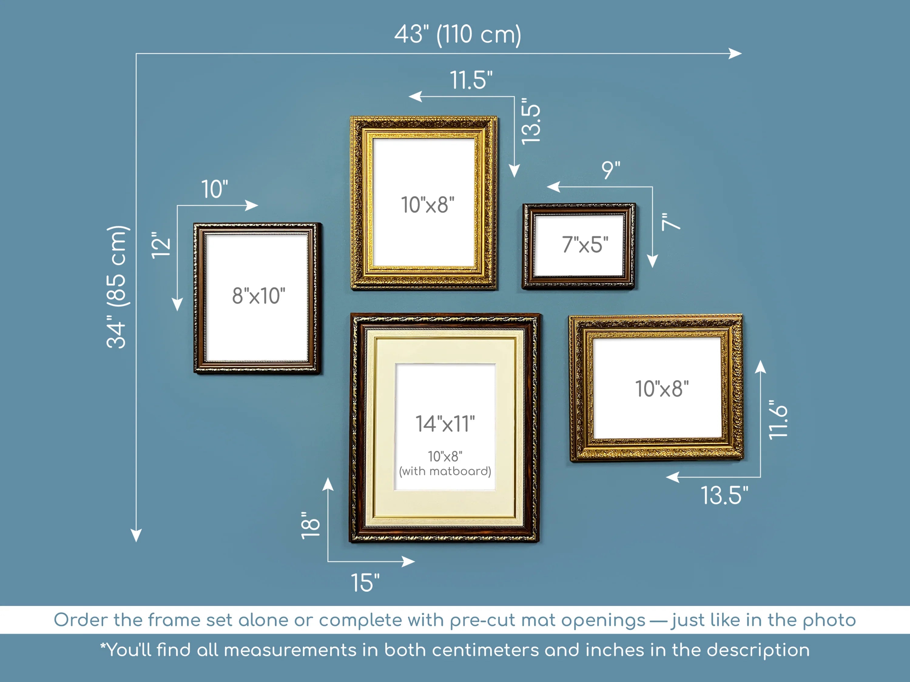 Majesty Vintage Small Set - Gallery Wall Frames