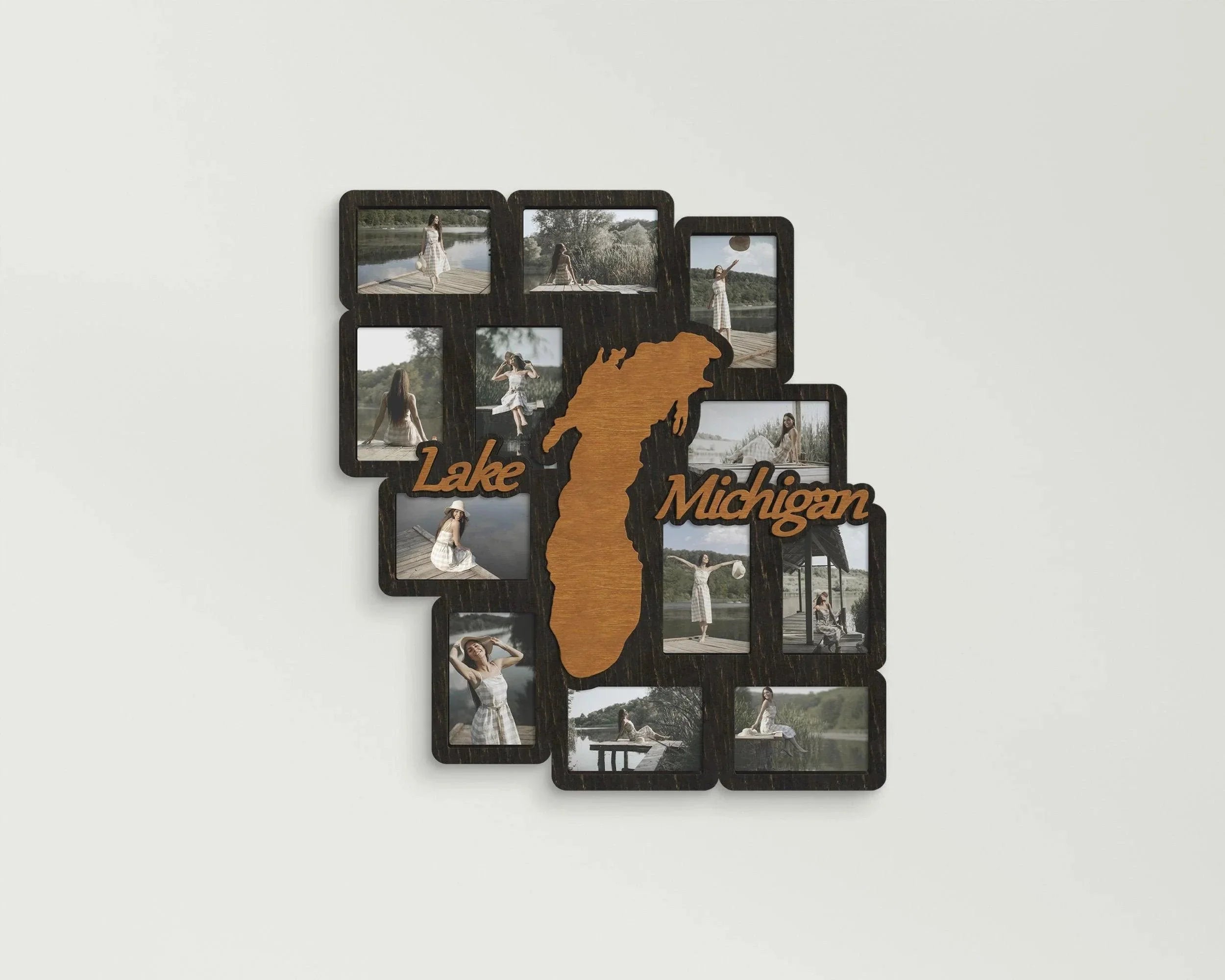 Personalized Lake Map | Picture Frame Collage - The Frame Depot