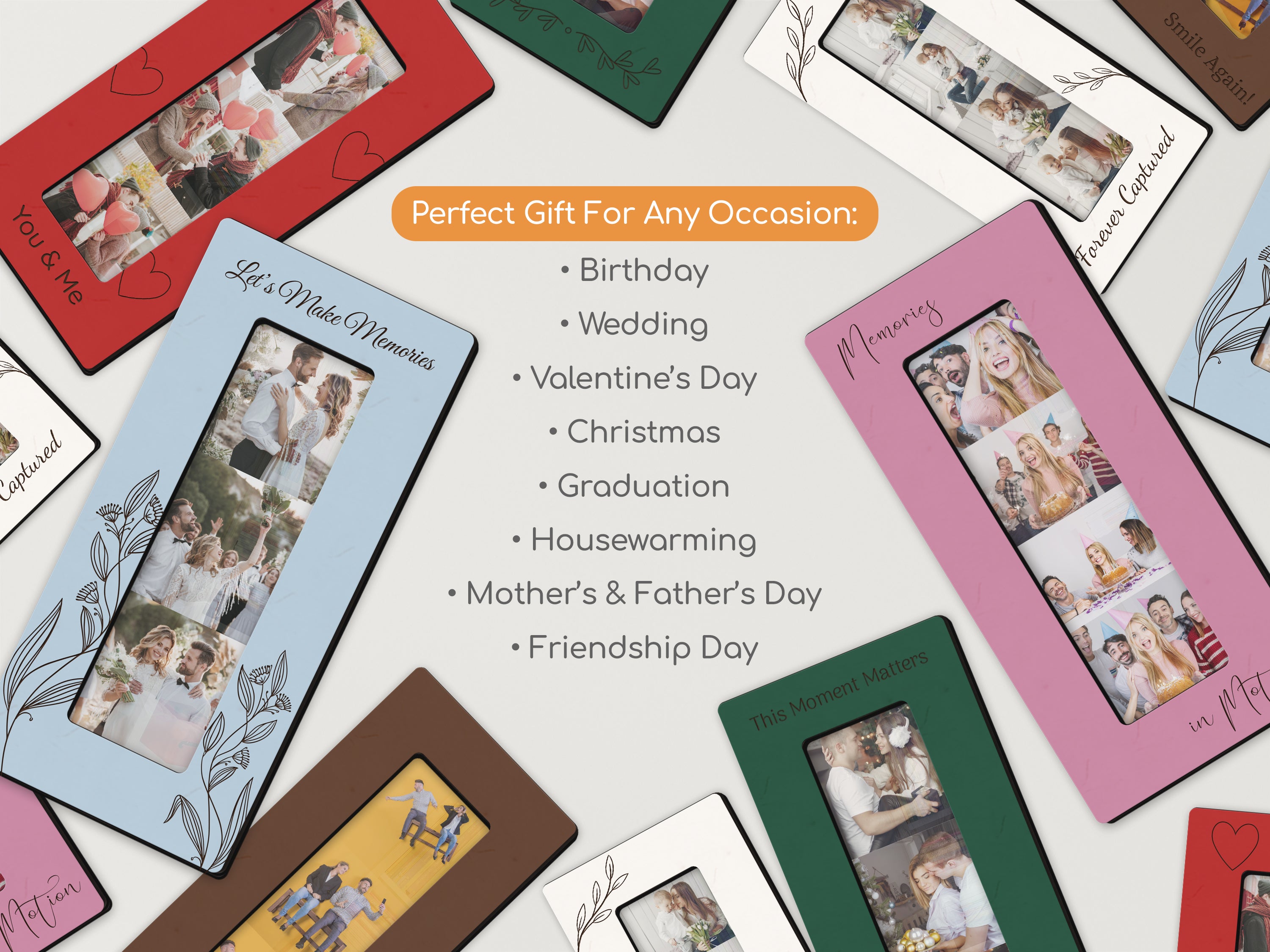 Photo Booth Strip Frame | Magnetic 2x6 Photo Display