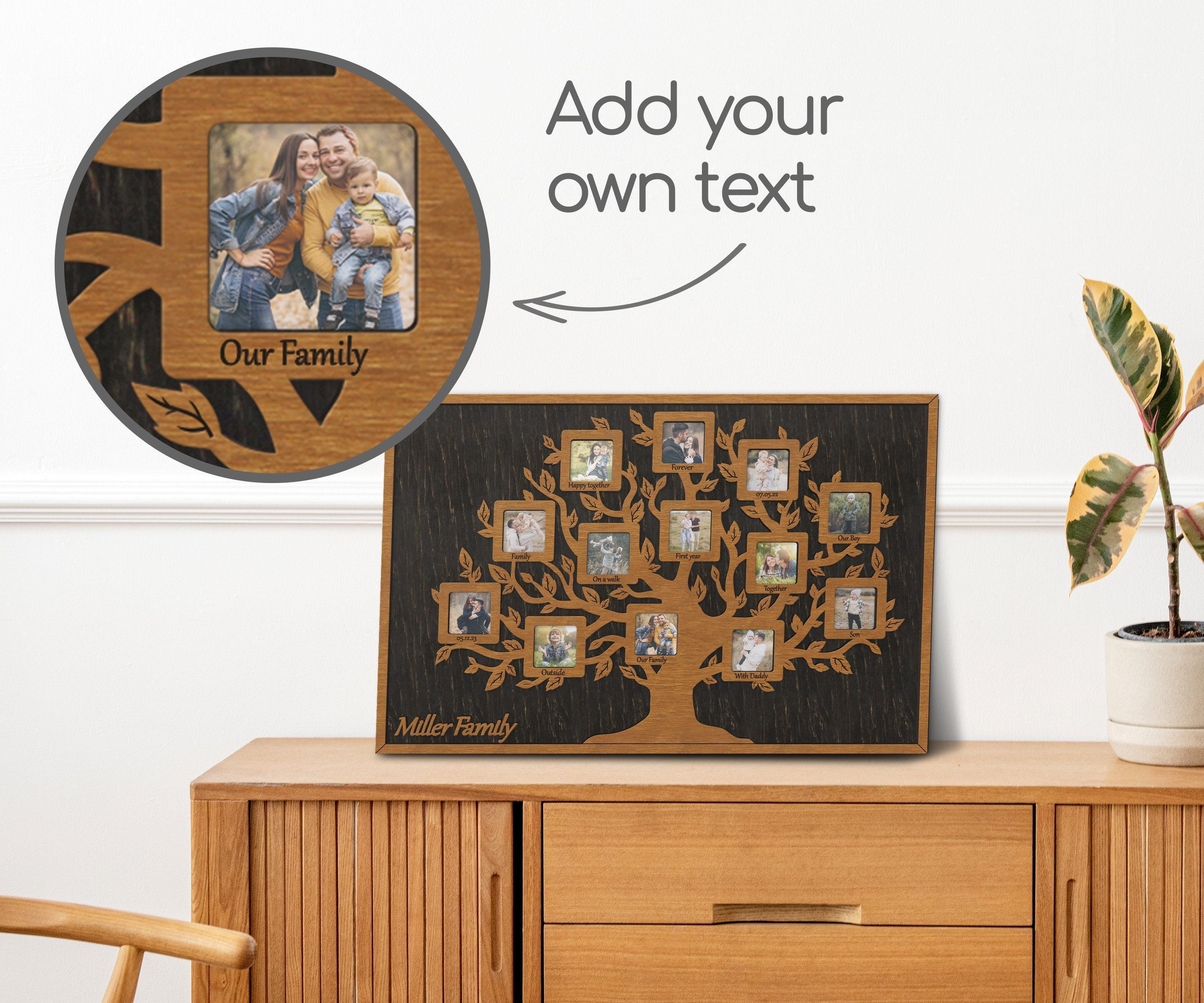 Personalized Family Tree Collage - Customizable Photo Frames & Text - The Frame Depot