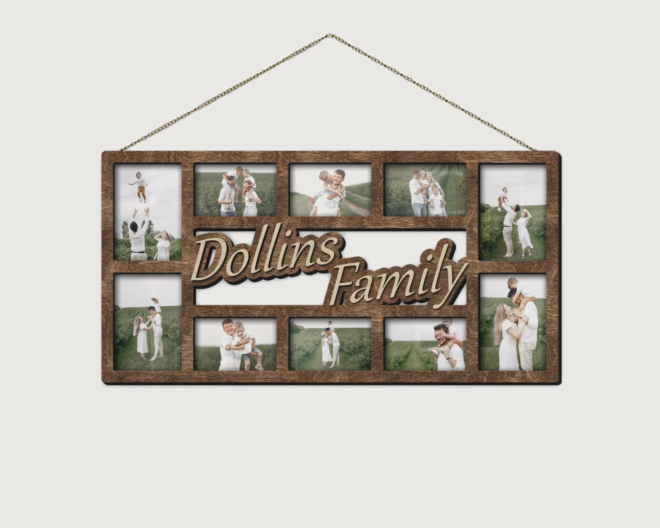 Family Photo Frame Collage | Family Name Sign - The Frame Depot