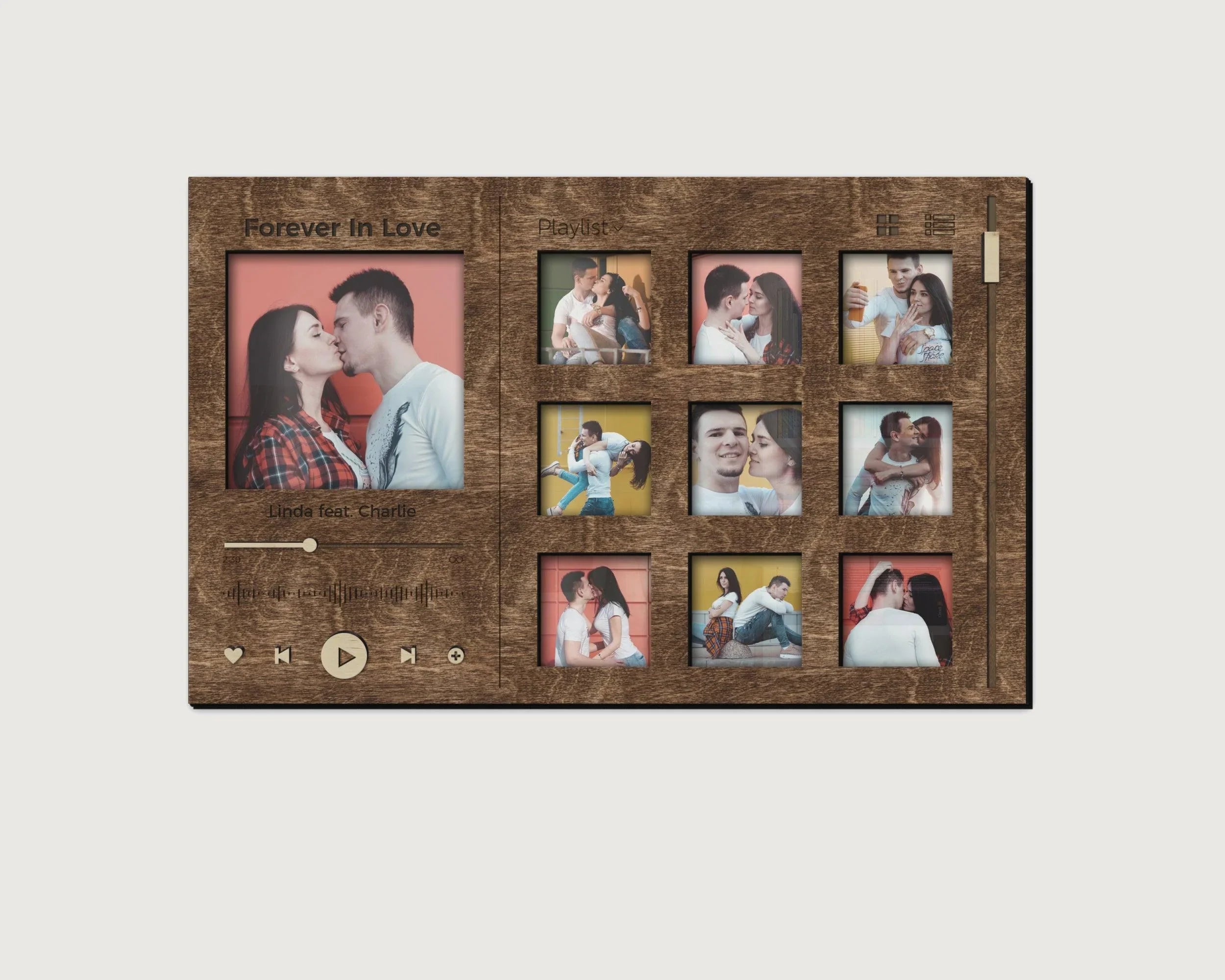 Music Plaque Collage | Custom Couple Photo Frame - The Frame Depot