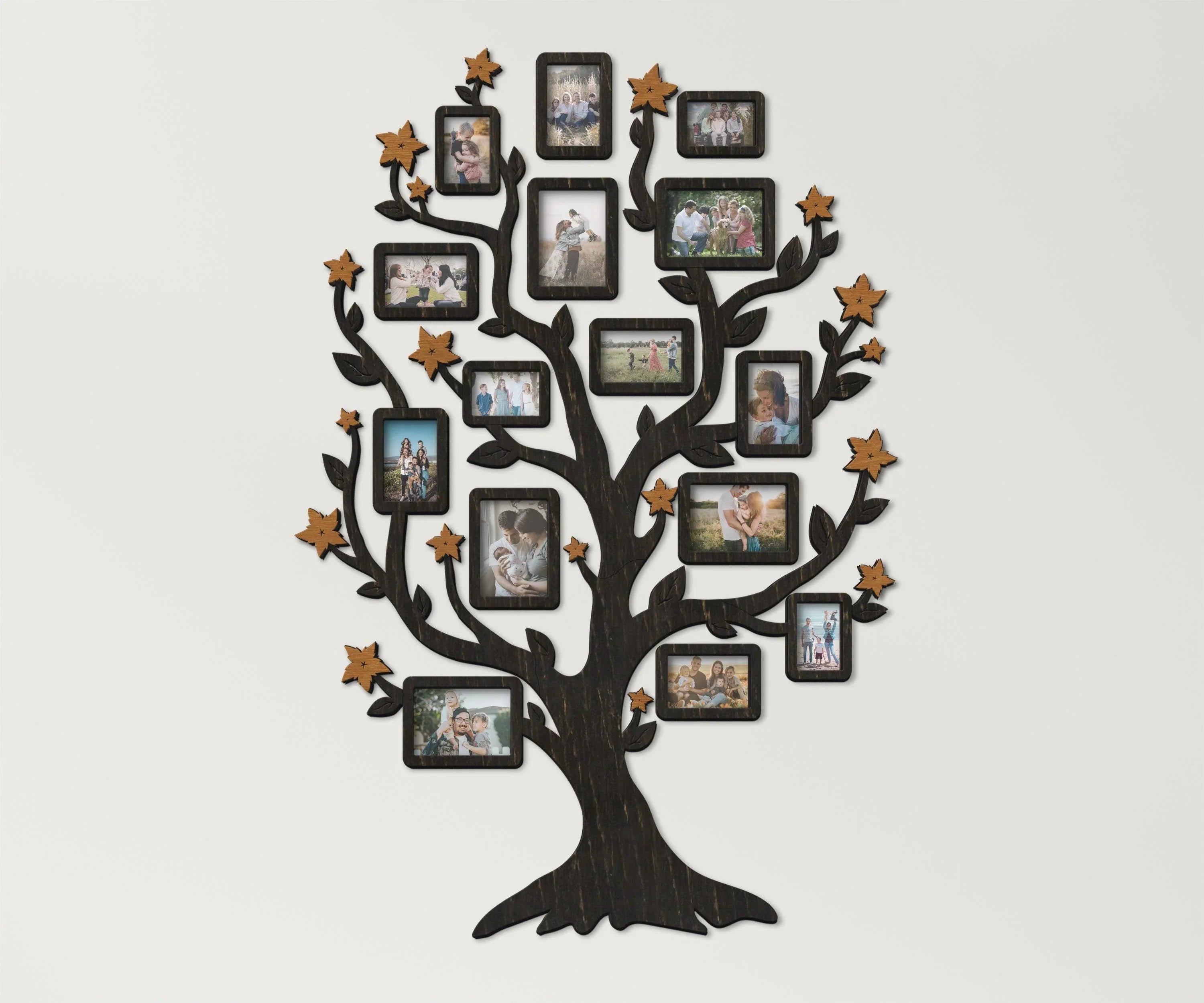 Wooden Family Tree Picture Collage | Photo collage with butterflies - The Frame Depot