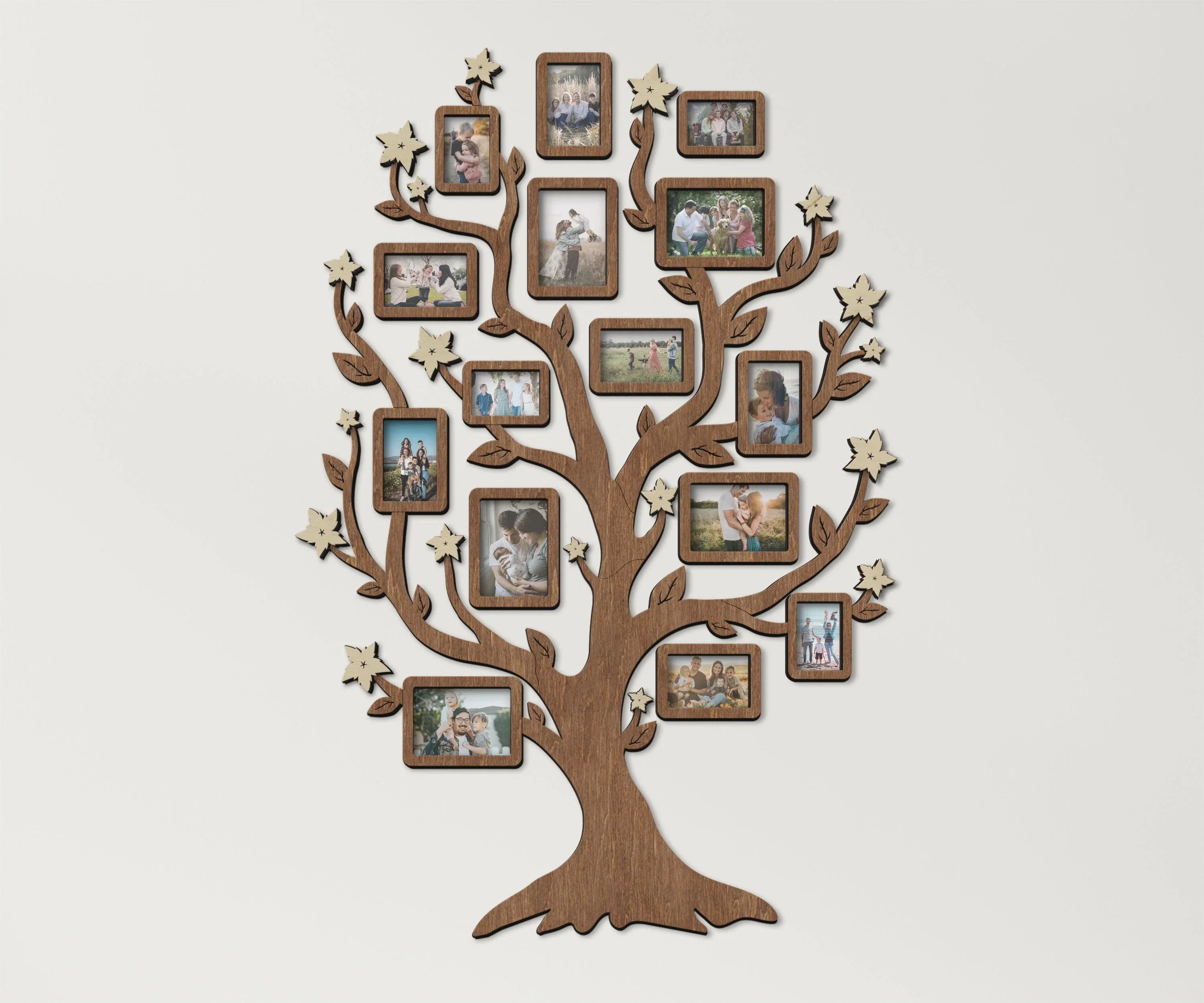 Wooden Family Tree Picture Collage | Photo collage with butterflies - The Frame Depot