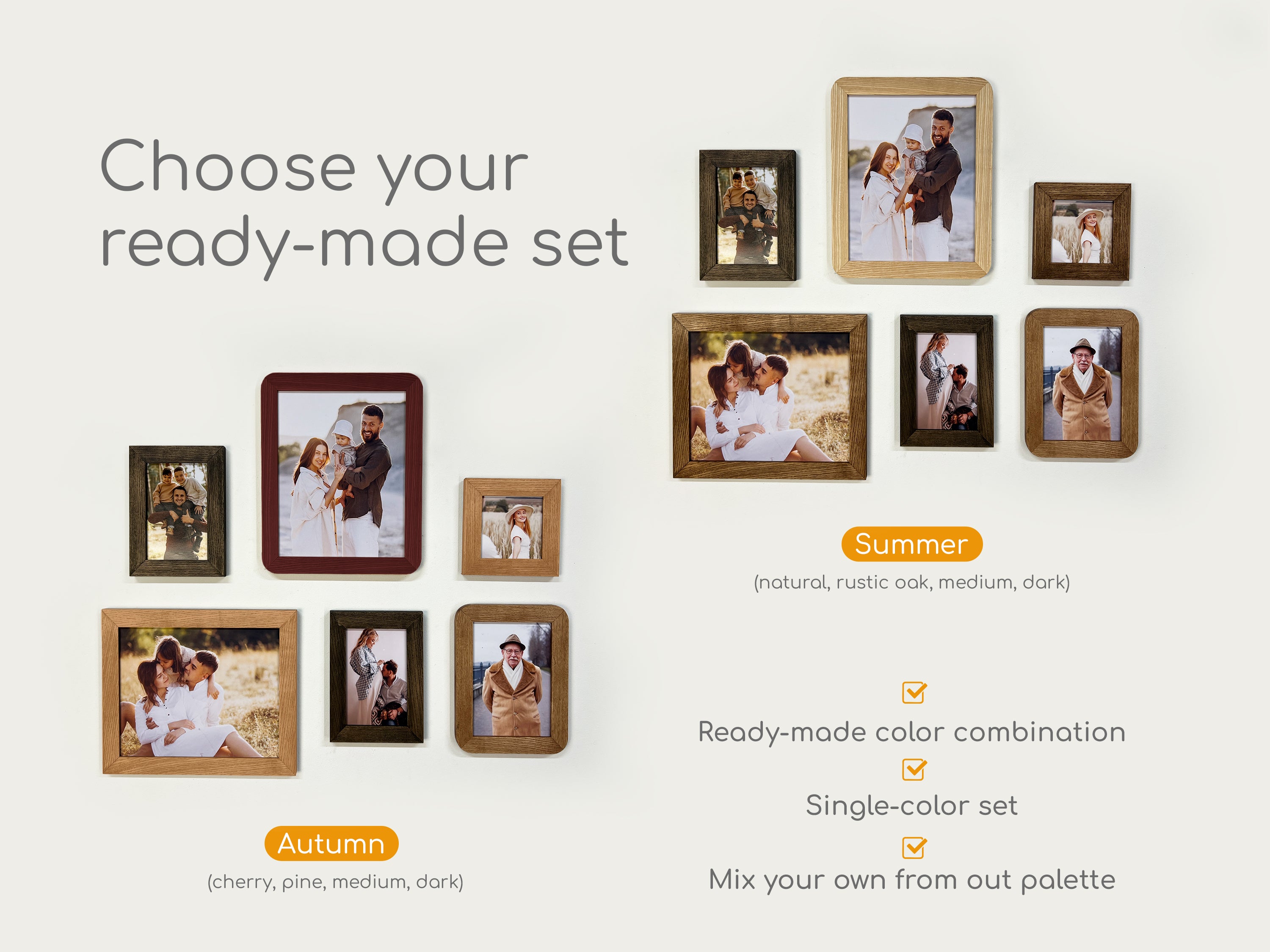 Eclectic Gallery Wall Frame Set | Mixed Shapes Picture Frames