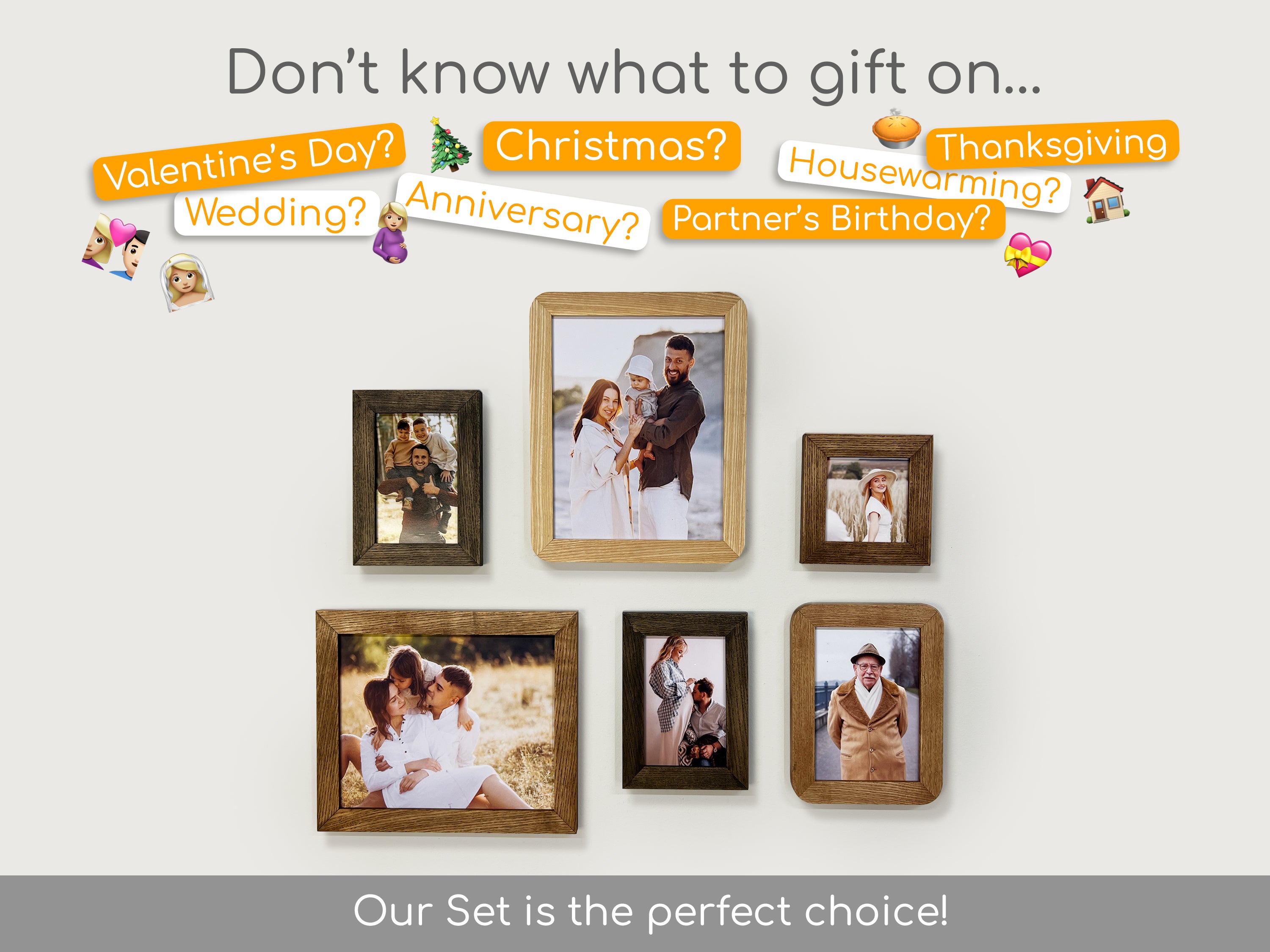 Eclectic Gallery Wall Frame Set | Mixed Shapes Picture Frames