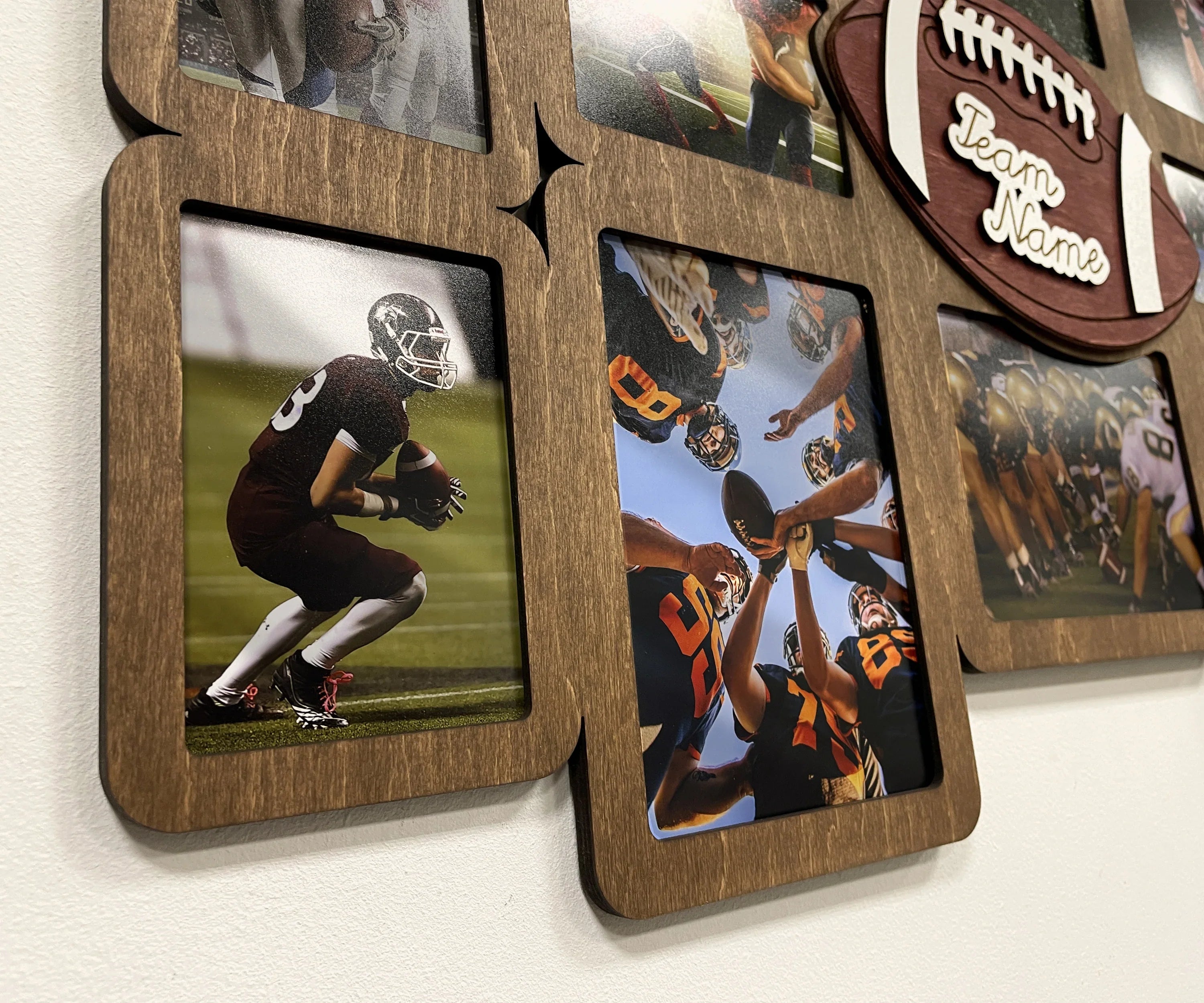 American football picture collage | Highschool sport team display | Boys room - The Frame Depot