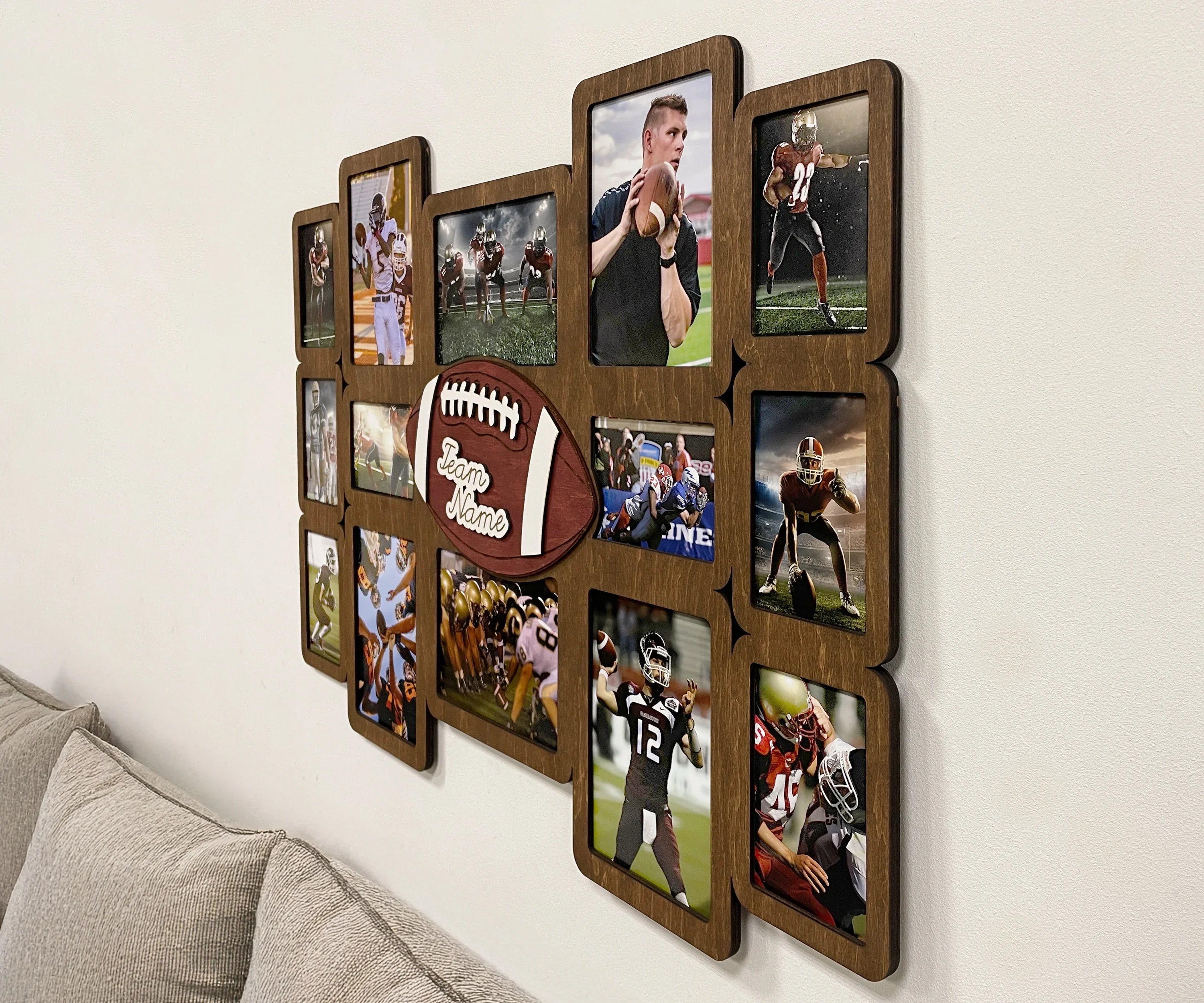 American football picture collage | Highschool sport team display | Boys room - The Frame Depot