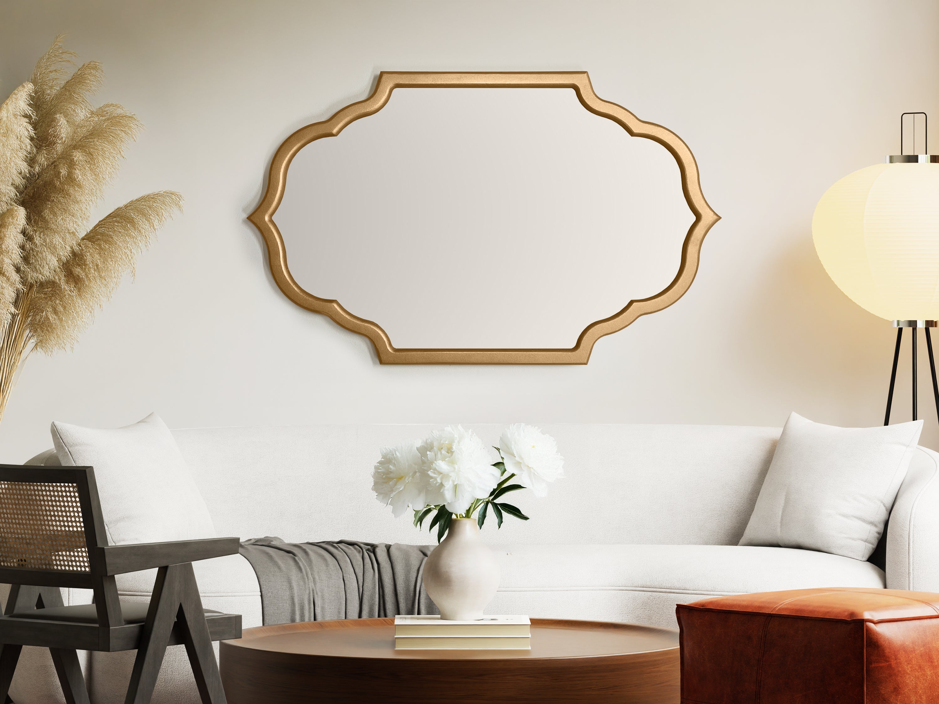 Gewölbter marokkanischer Wandspiegel