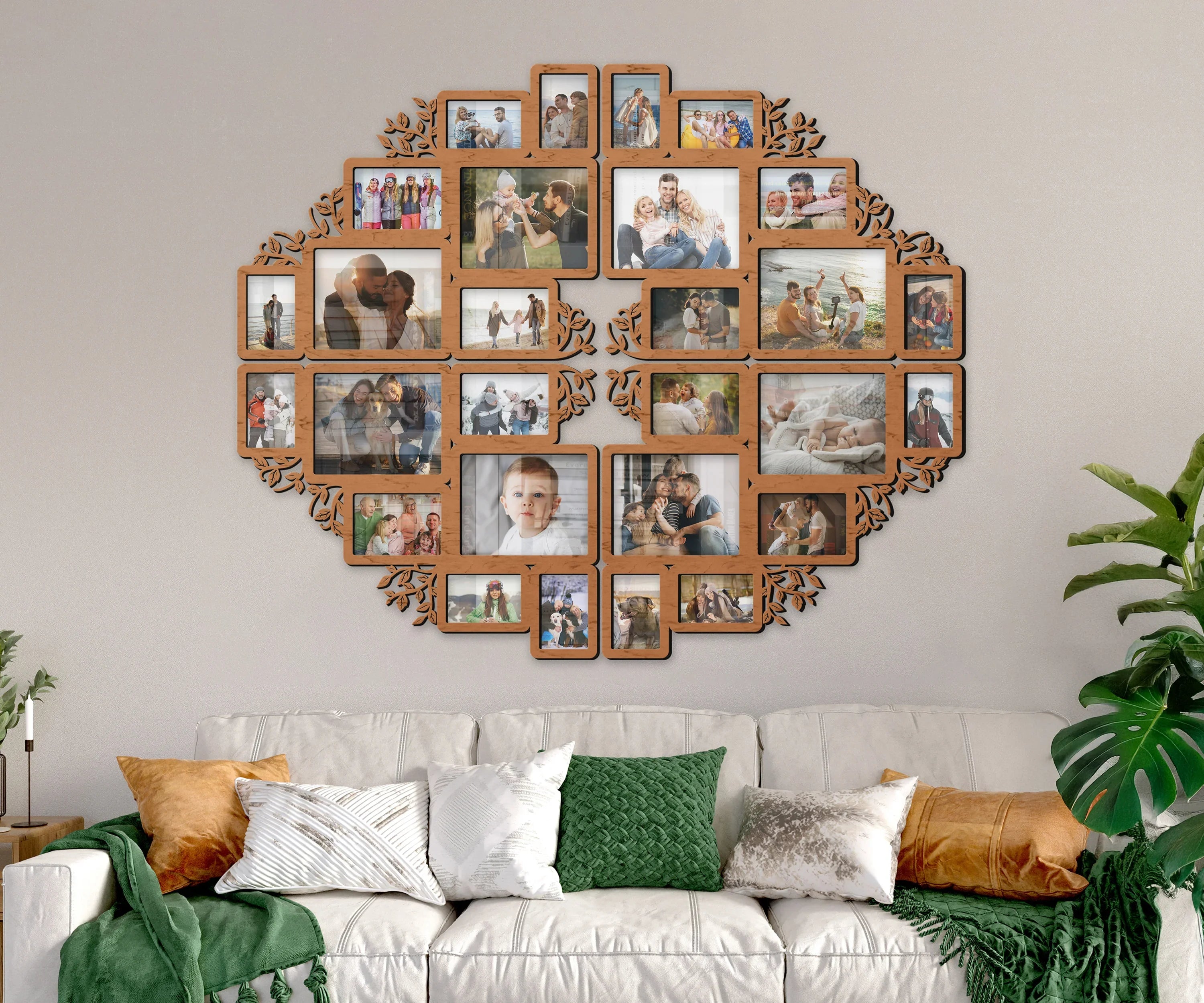 Large Split Picture Collage | Family Gallery Wall Art | Custom Photo Frame - The Frame Depot