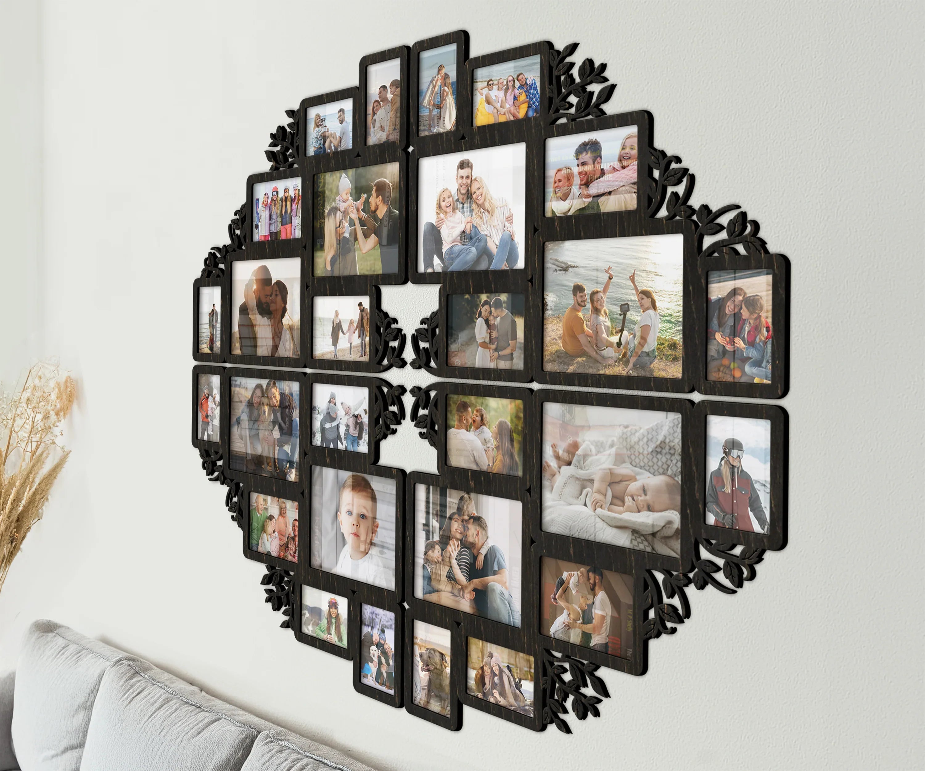 Large Split Picture Collage | Family Gallery Wall Art | Custom Photo Frame - The Frame Depot
