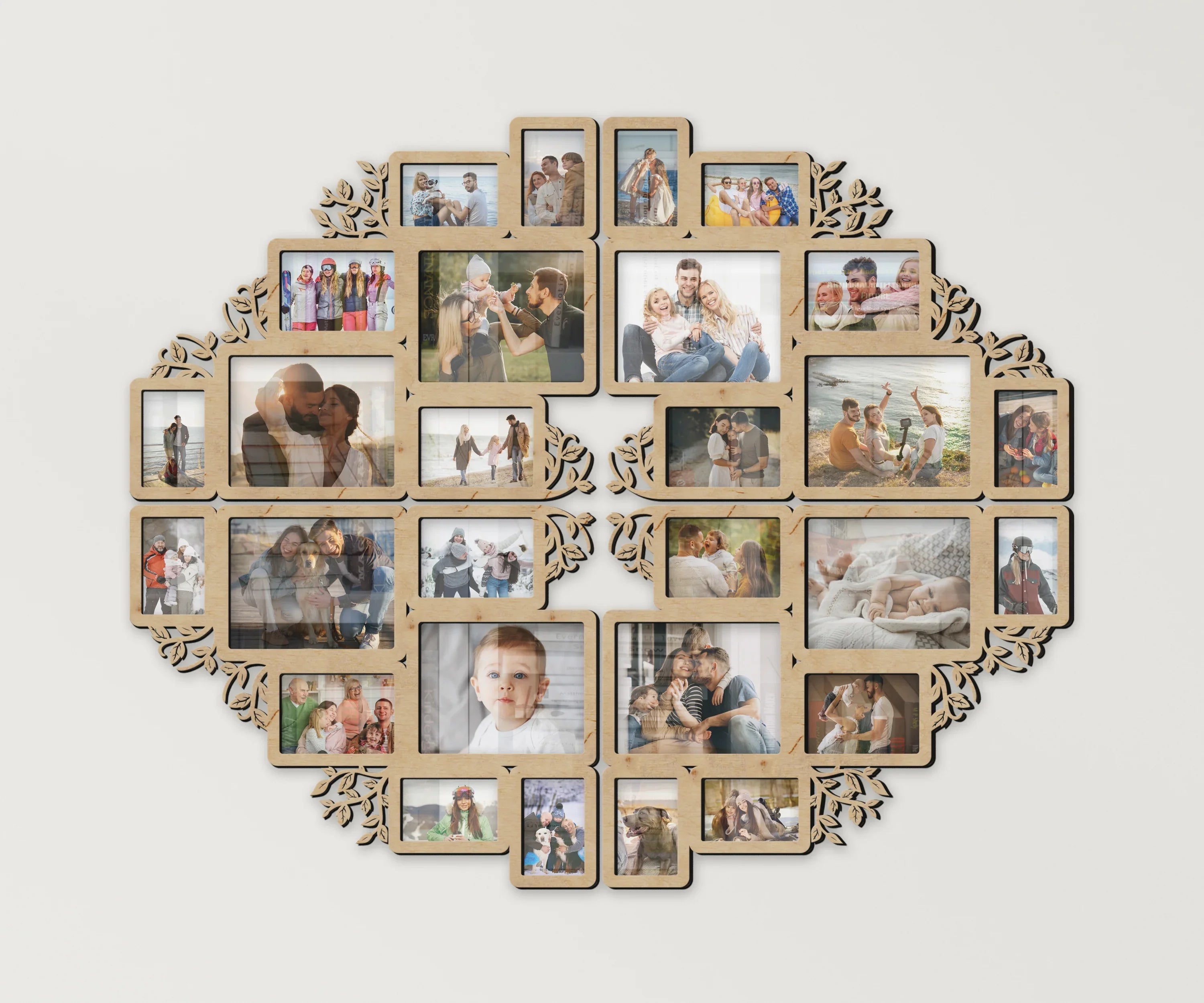 Large Split Picture Collage | Family Gallery Wall Art | Custom Photo Frame - The Frame Depot