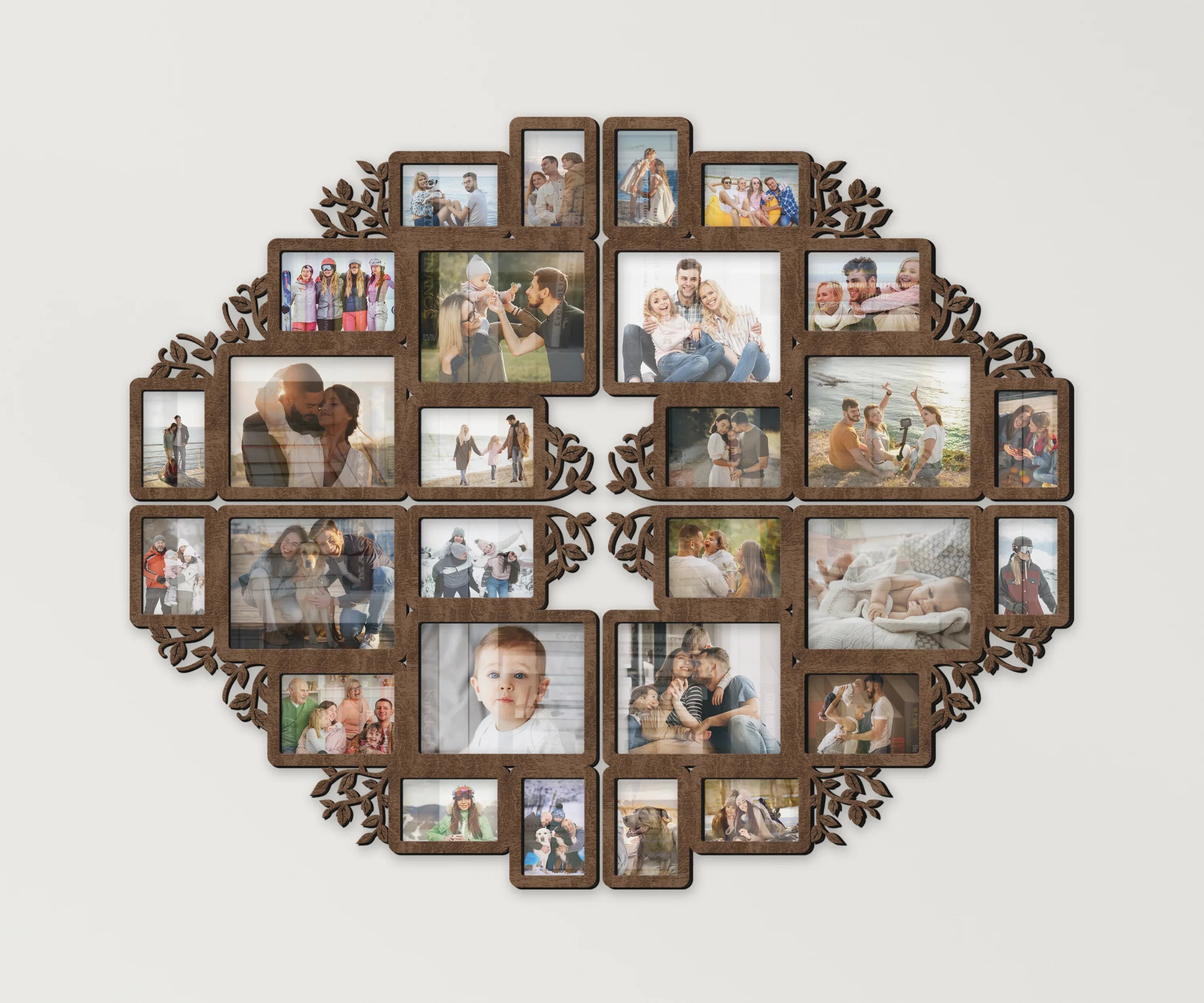 Large Split Picture Collage | Family Gallery Wall Art | Custom Photo Frame - The Frame Depot