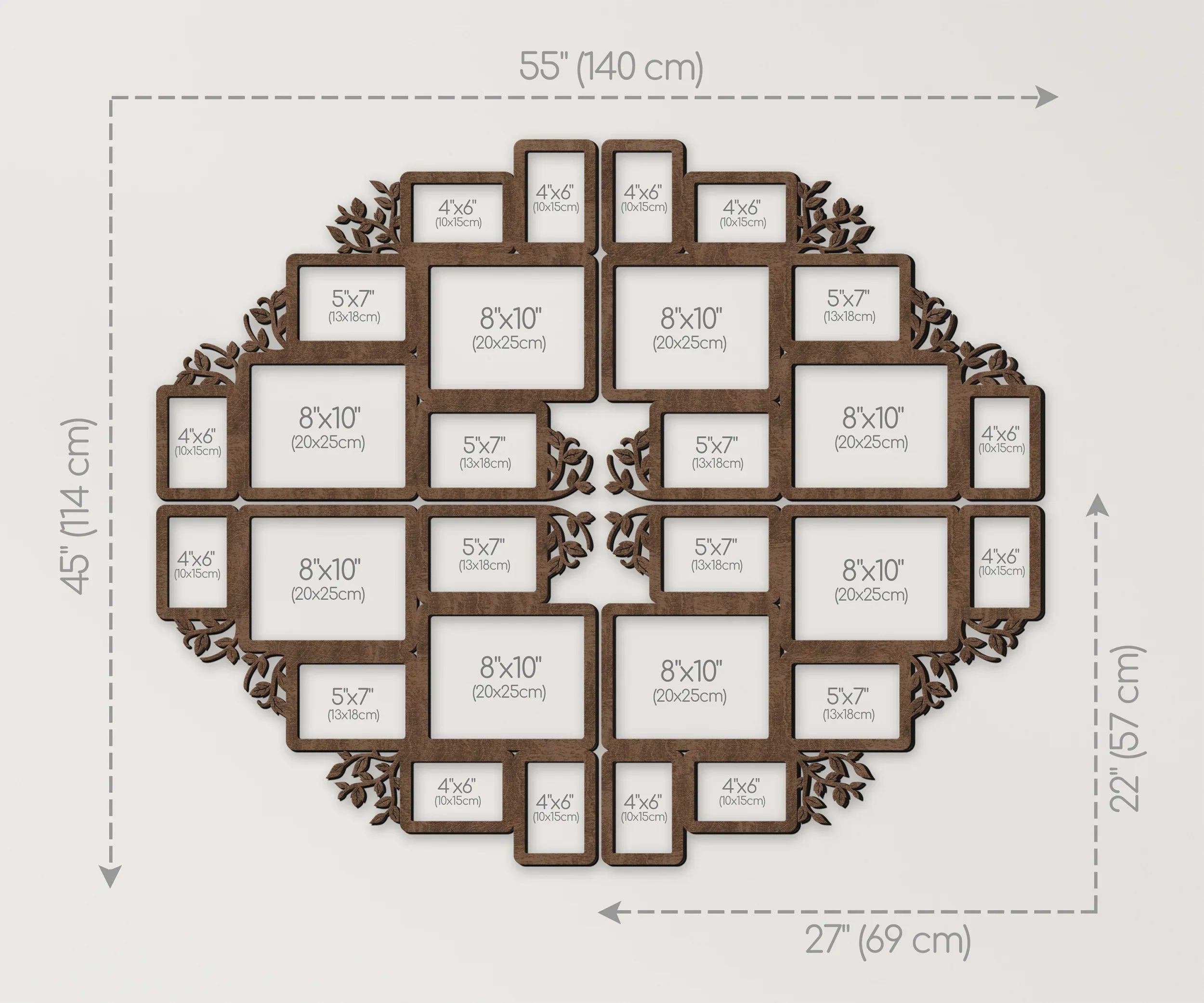 Large Split Picture Collage | Family Gallery Wall Art | Custom Photo Frame - The Frame Depot