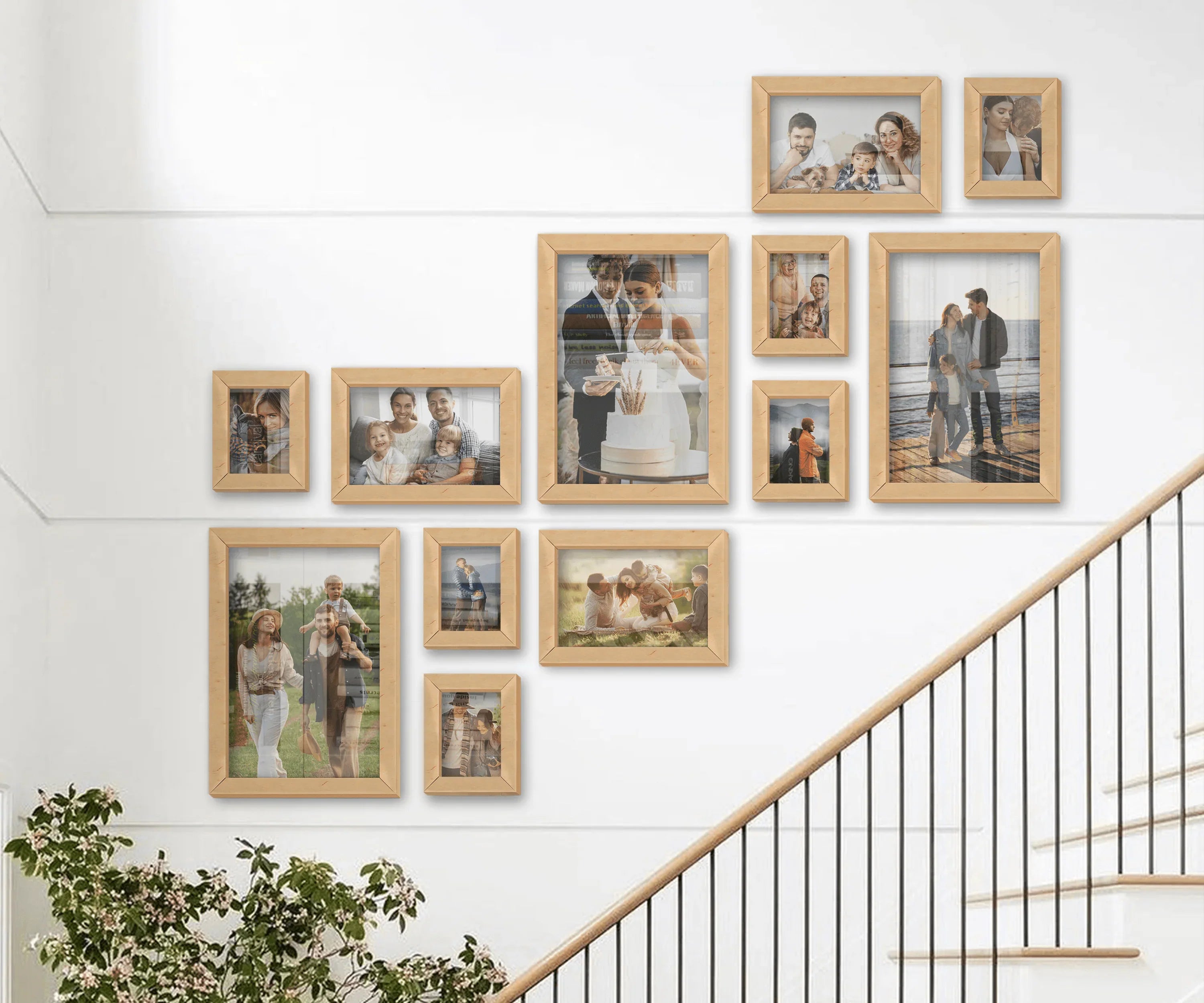 Photo Frame Collage | Picture Frame Set for Stairs | Gallery Wall - The Frame Depot