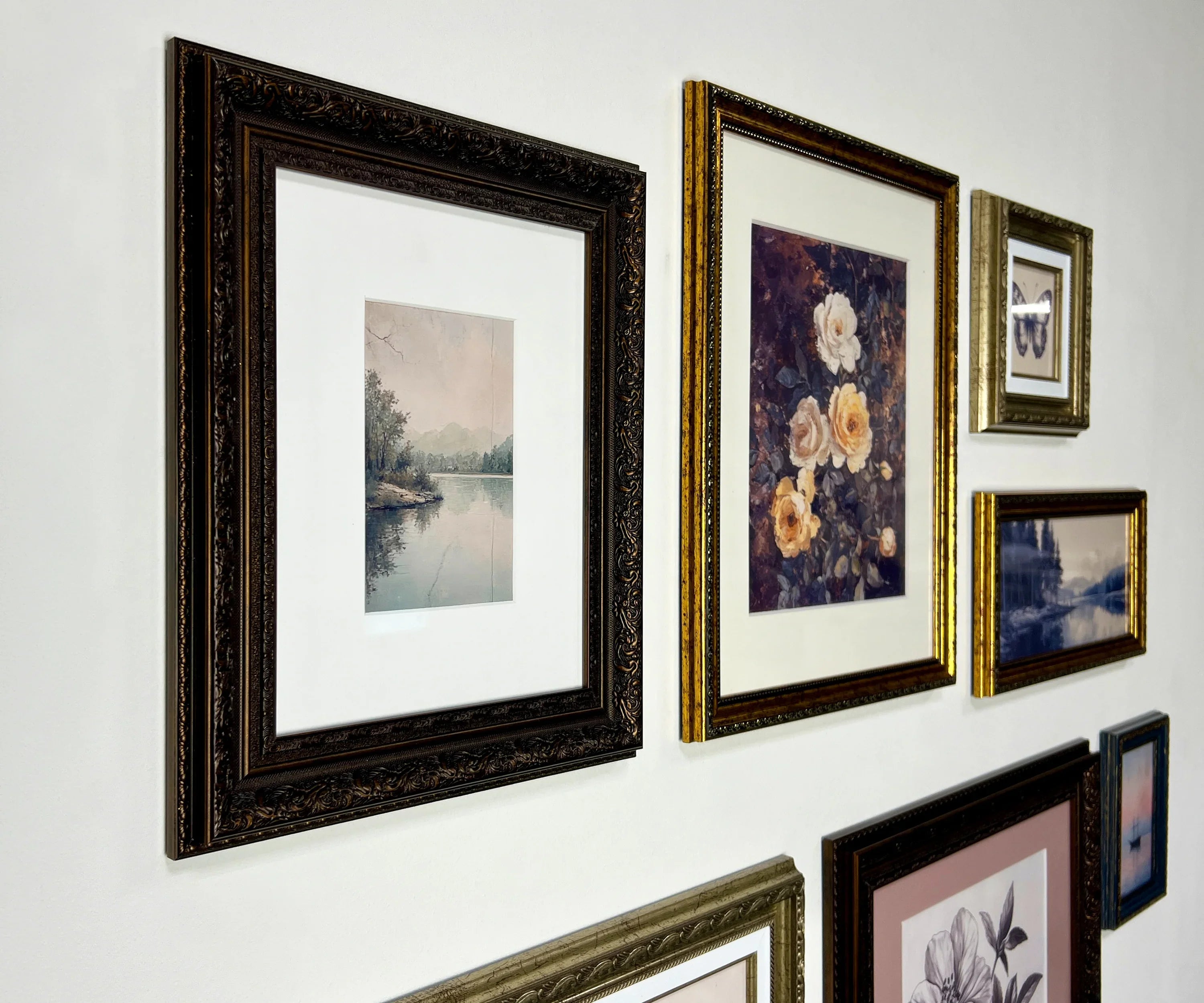 Brown & Gold Frames for Ornate Gallery Wall Frames Set