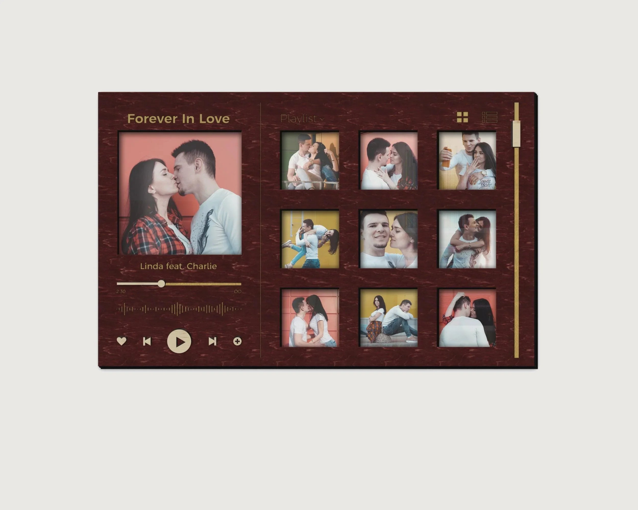 Music Plaque Collage | Custom Couple Photo Frame - The Frame Depot