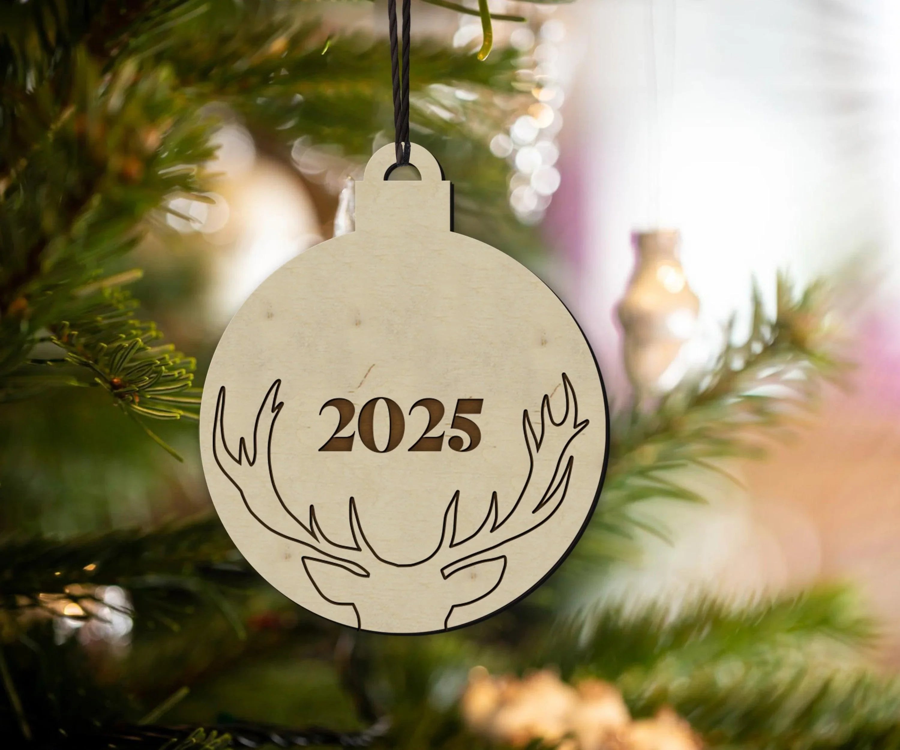 Personalized Christmas Tree Ornaments | Custom Engraved Text | Picture Frame - The Frame Depot